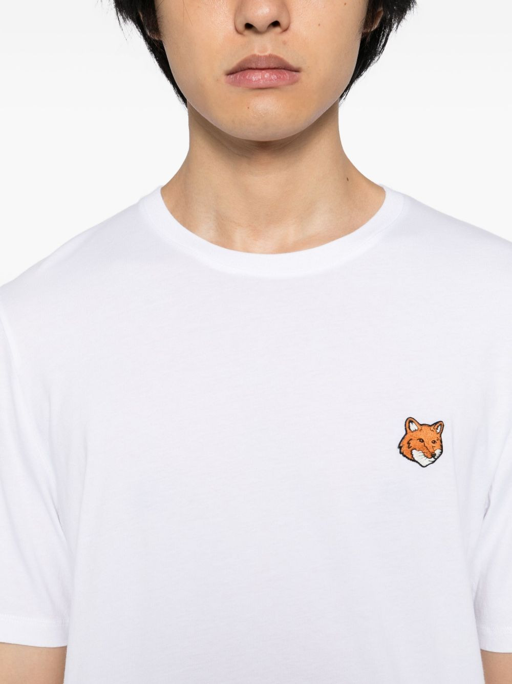 fox-head patch T-shirt - 4