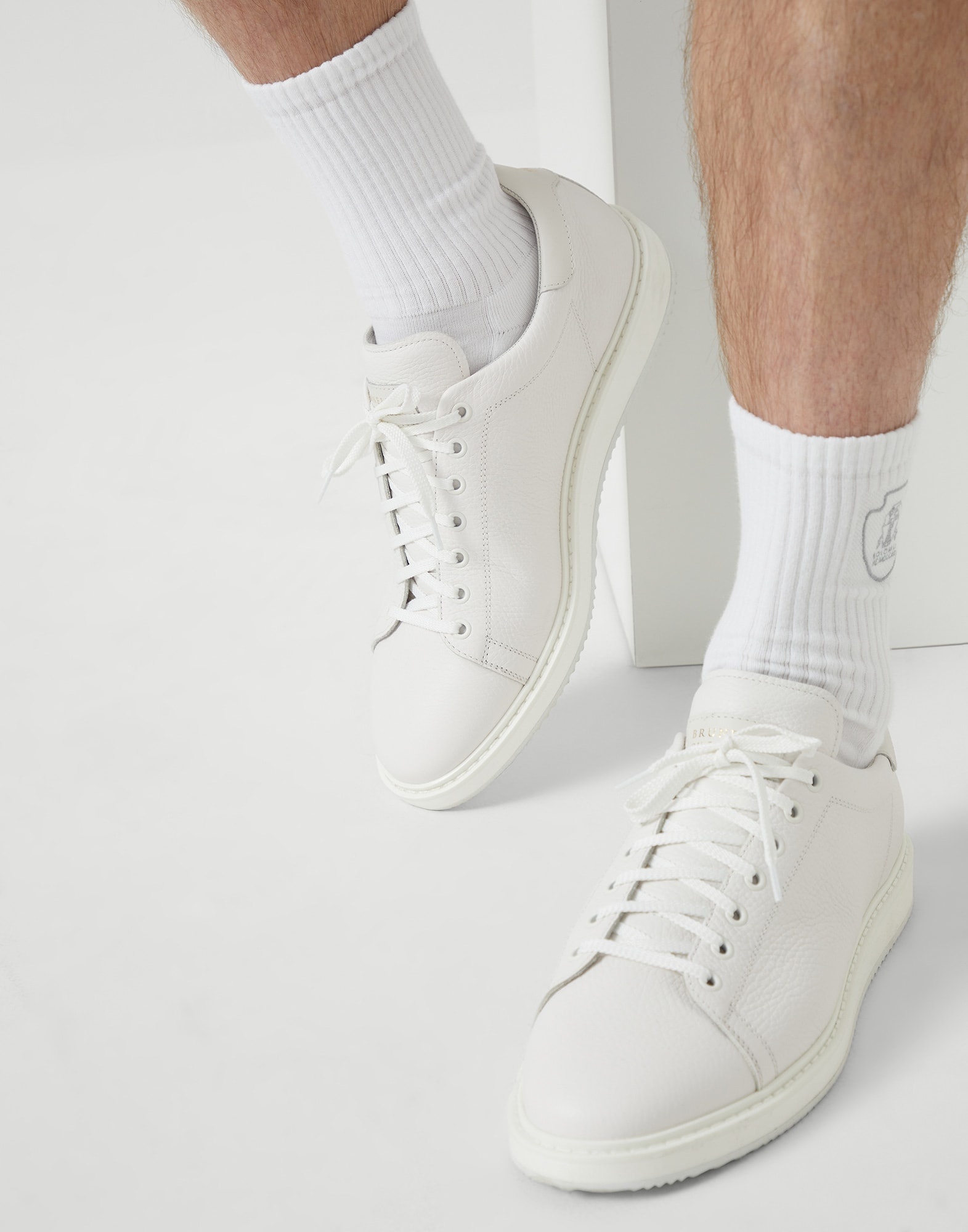 Grained calfskin sneakers - 4