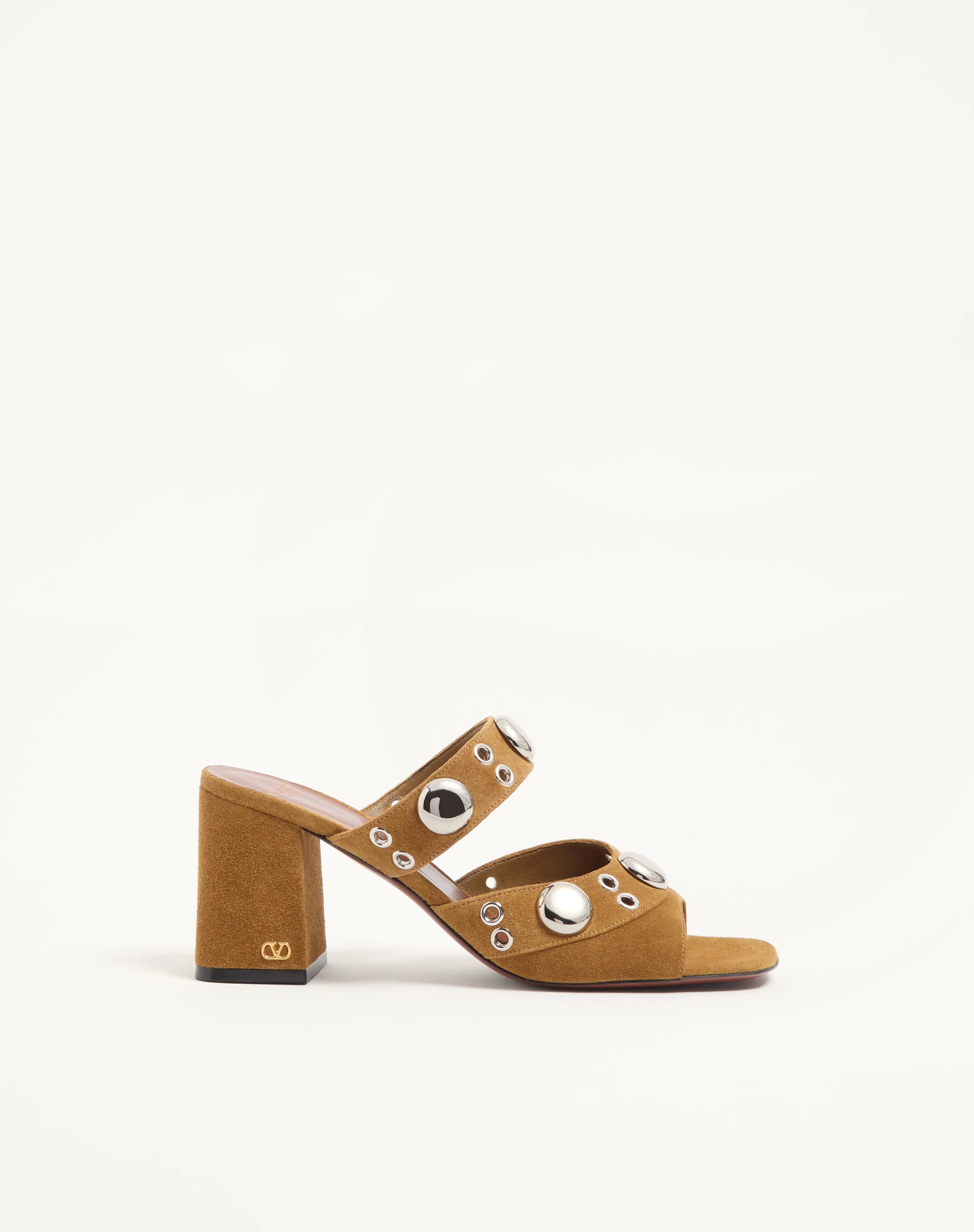 NELLCÔTE SLIDE SANDAL IN SPLIT LEATHER 75MM - 1