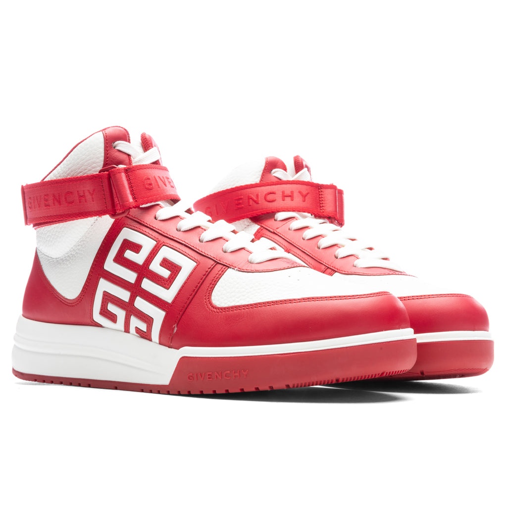G4 HIGH-TOP SNEAKERS - RED/WHITE - 2
