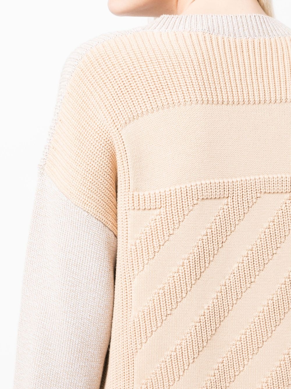 colour-block ribbed-knit jumper - 5