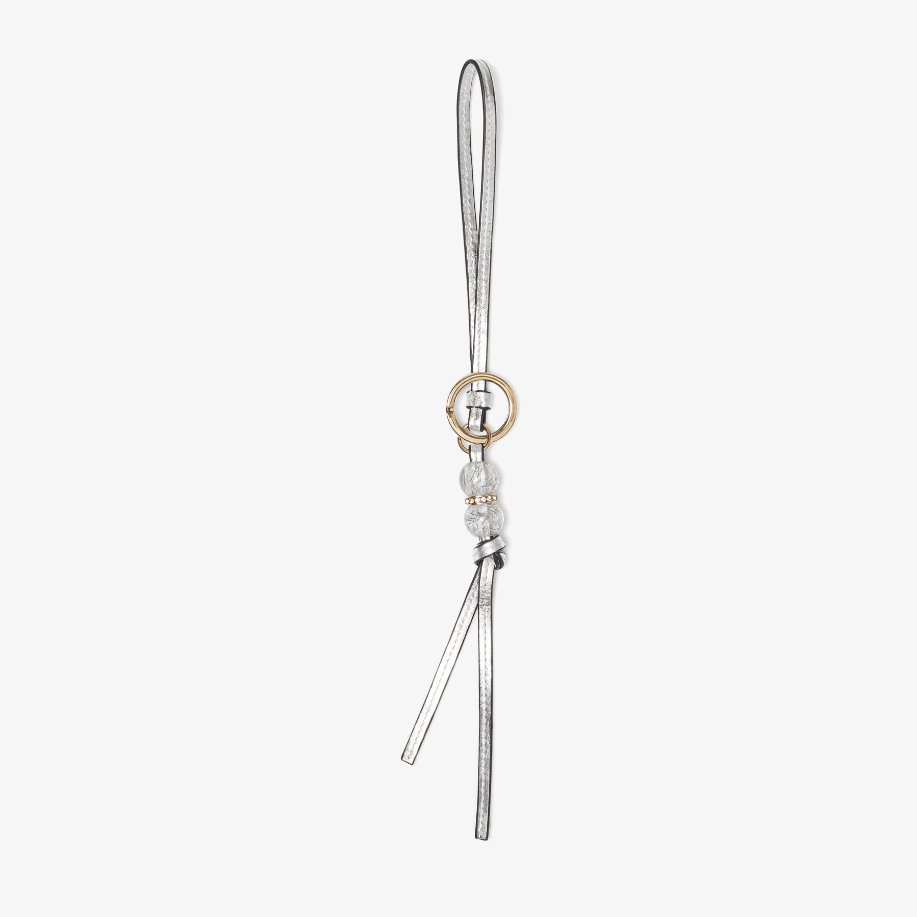 Spheres Charm
Silver Vintage Metallic Leather Bag Charm - 3