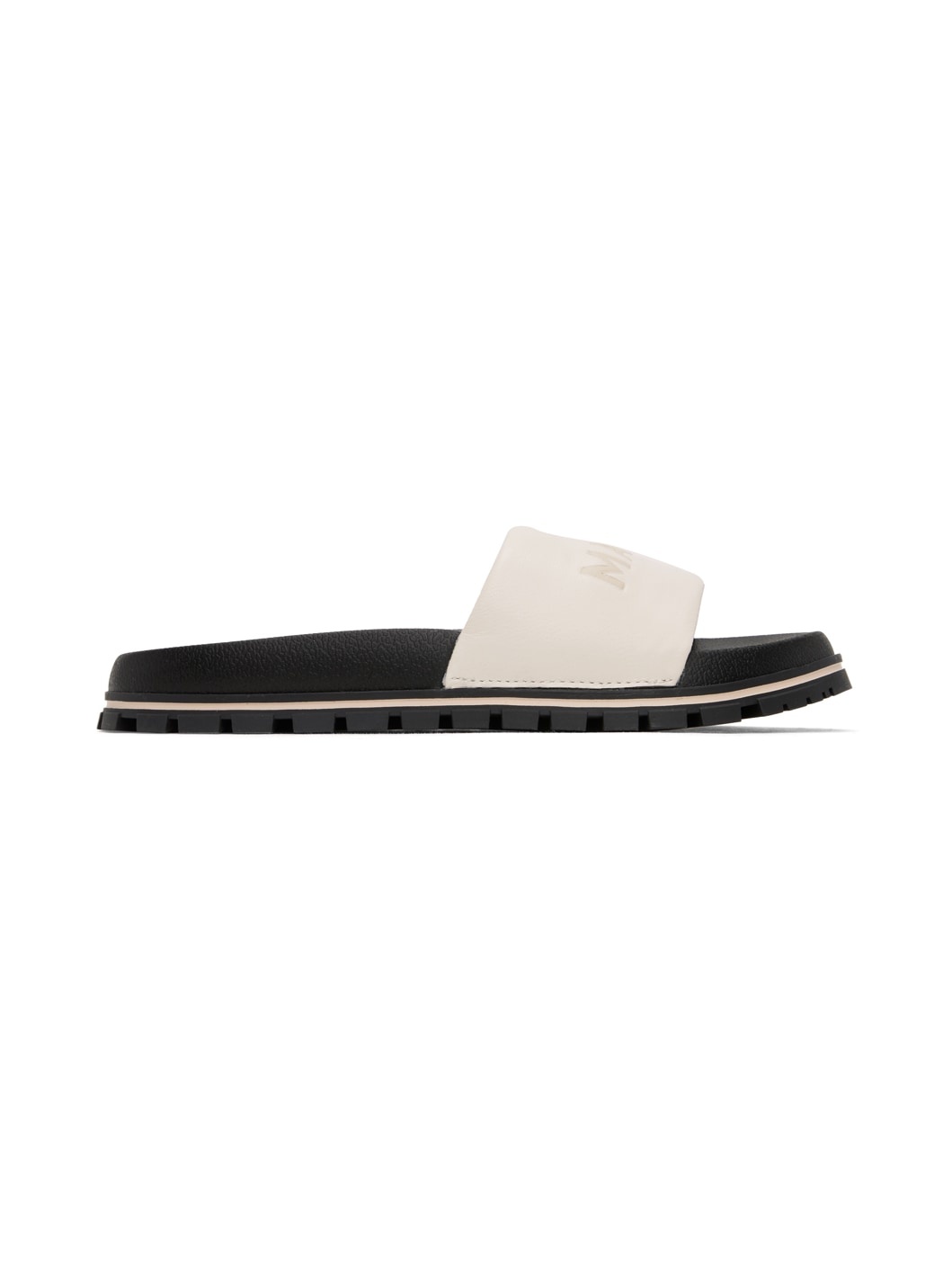White 'The Leather Slide' Sandals - 1