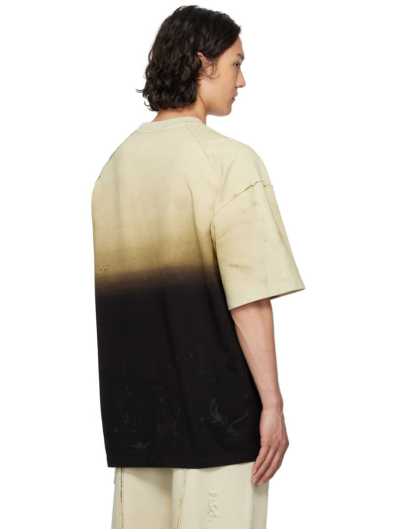 Beige & Black Gradient T-shirt 3