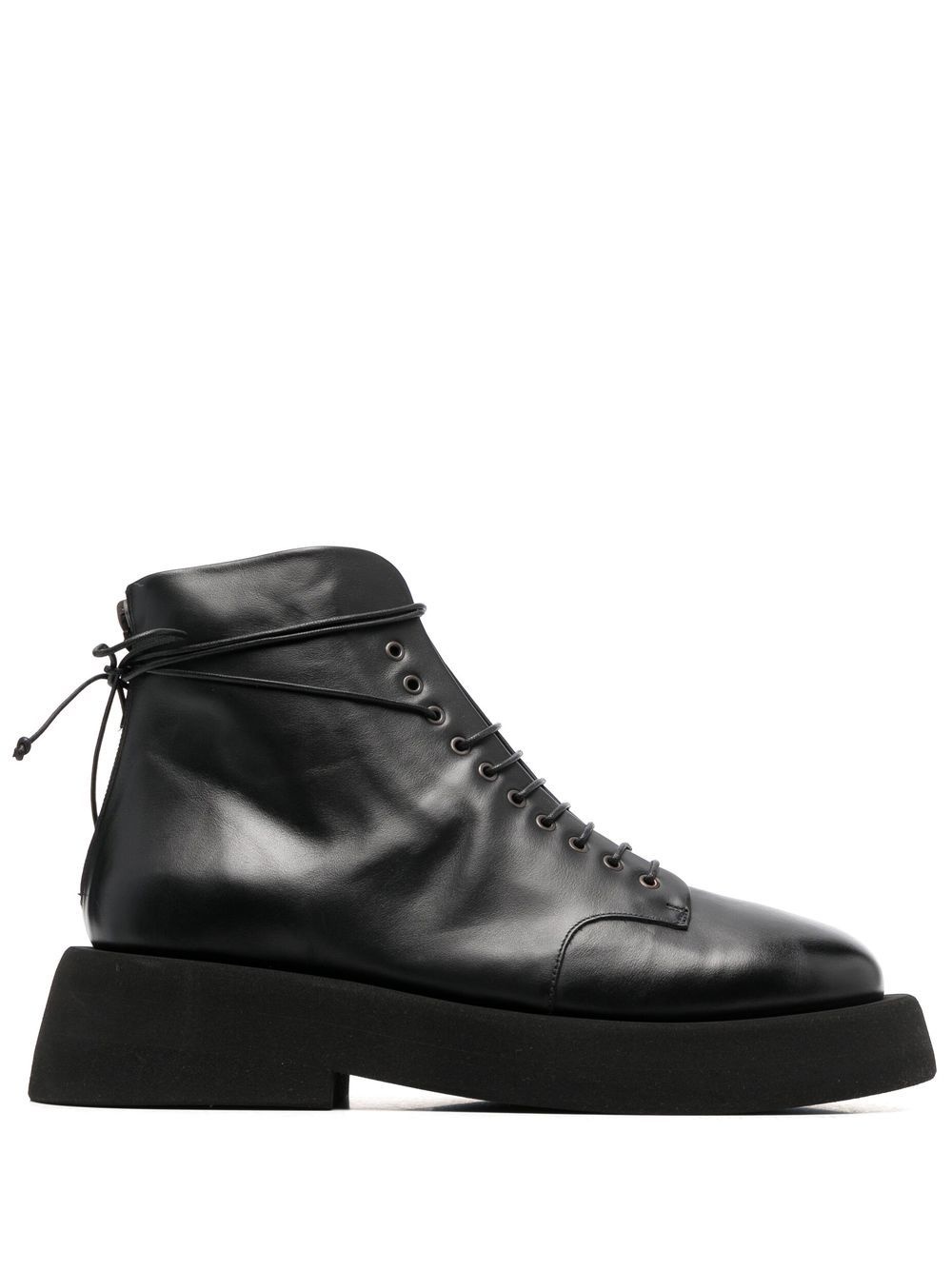 zip-back leather ankle boots - 1