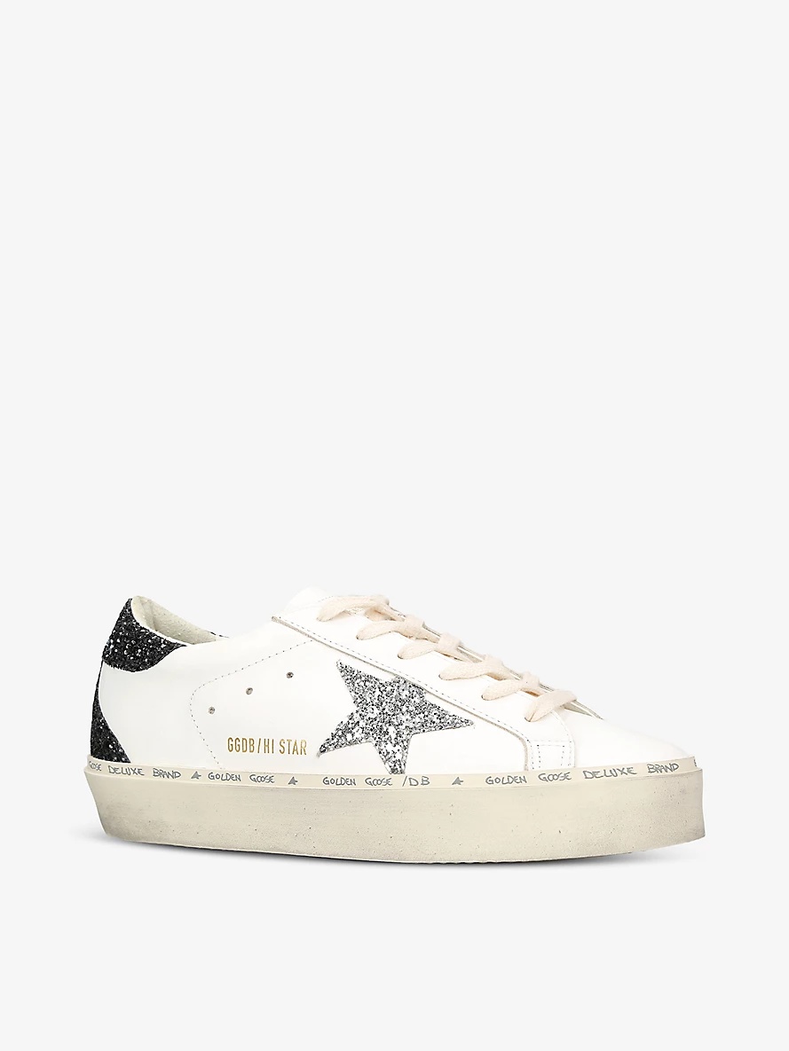 Hi Star 10250 glitter-embellished leather low-top trainers - 3