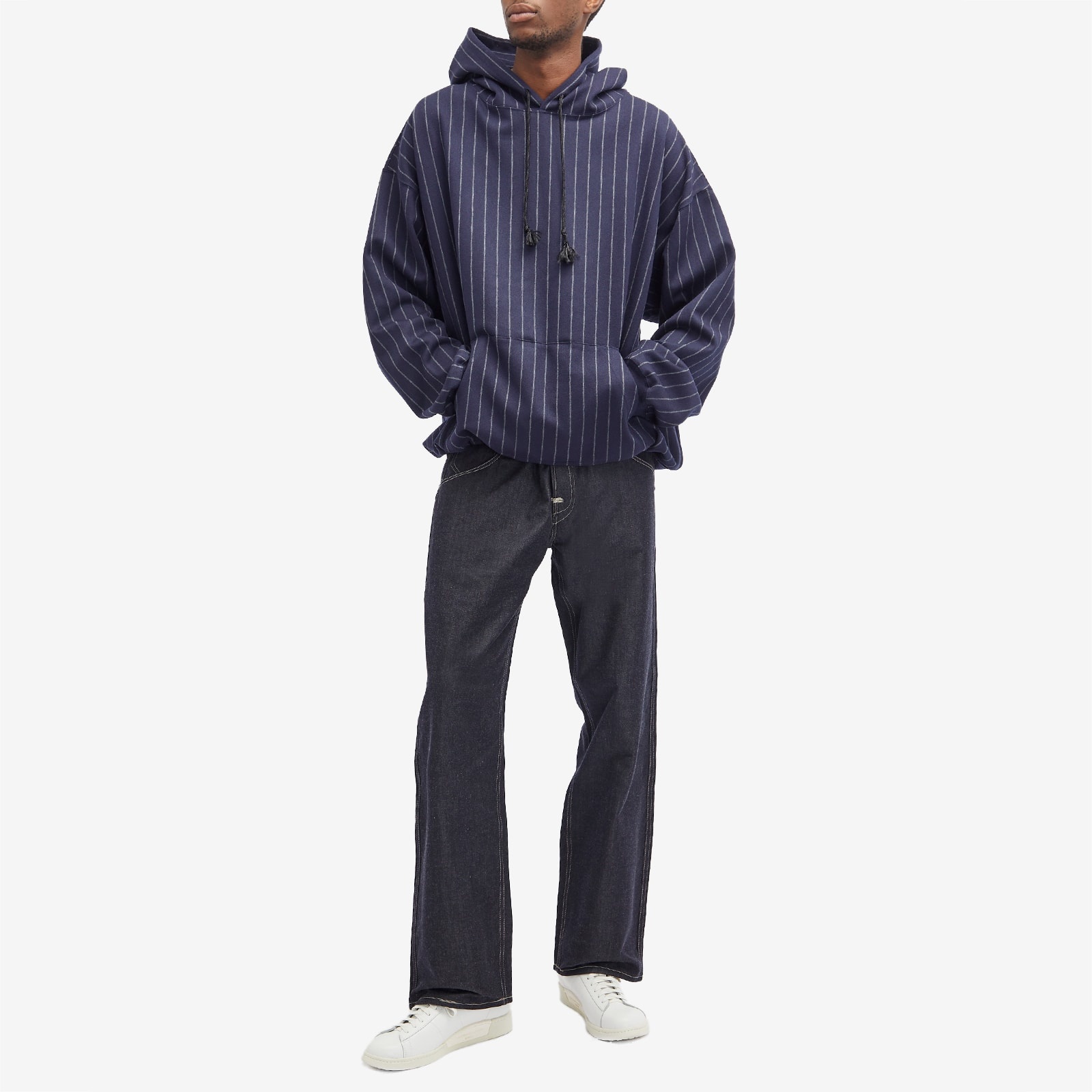 Junya Watanabe MAN Wool Pinstripe Hoodie - 4