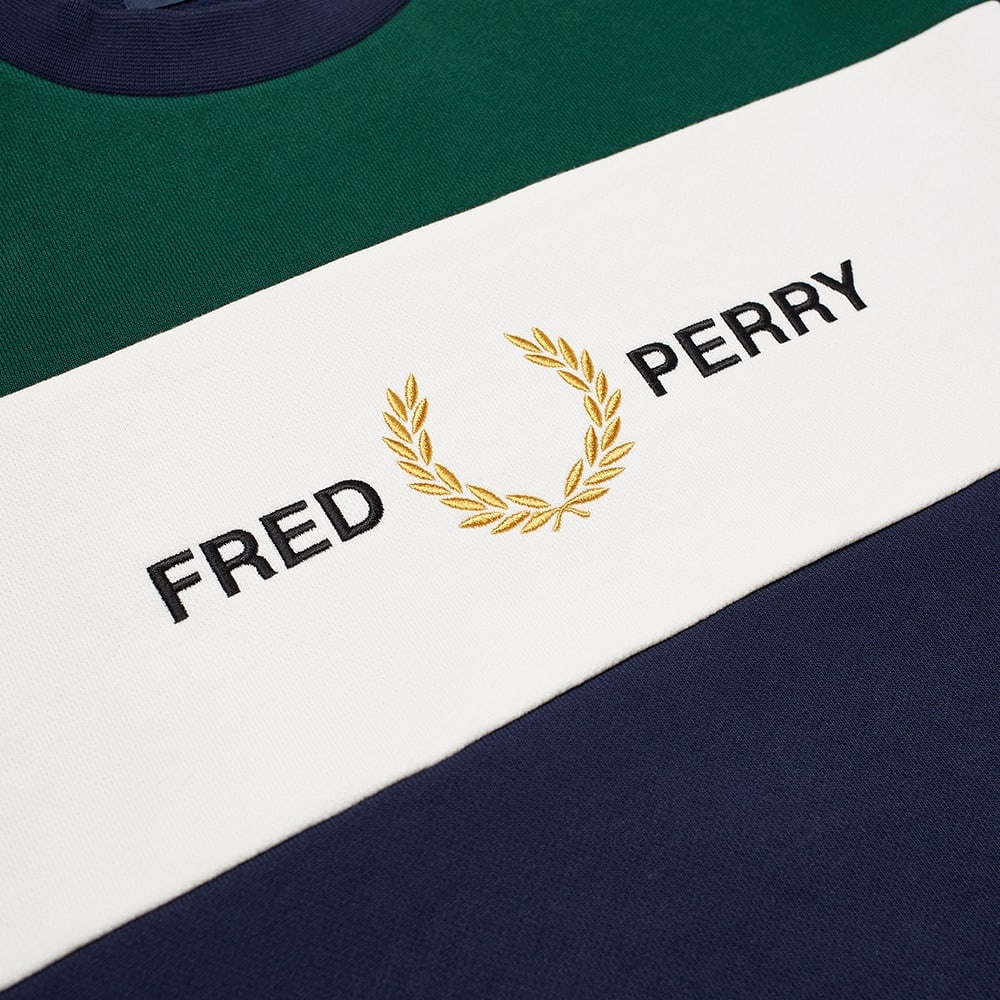 Fred Perry Authentic Embroidered Logo Panel Crew Sweat - 2