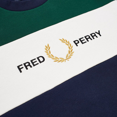 Fred Perry Fred Perry Authentic Embroidered Logo Panel Crew Sweat outlook