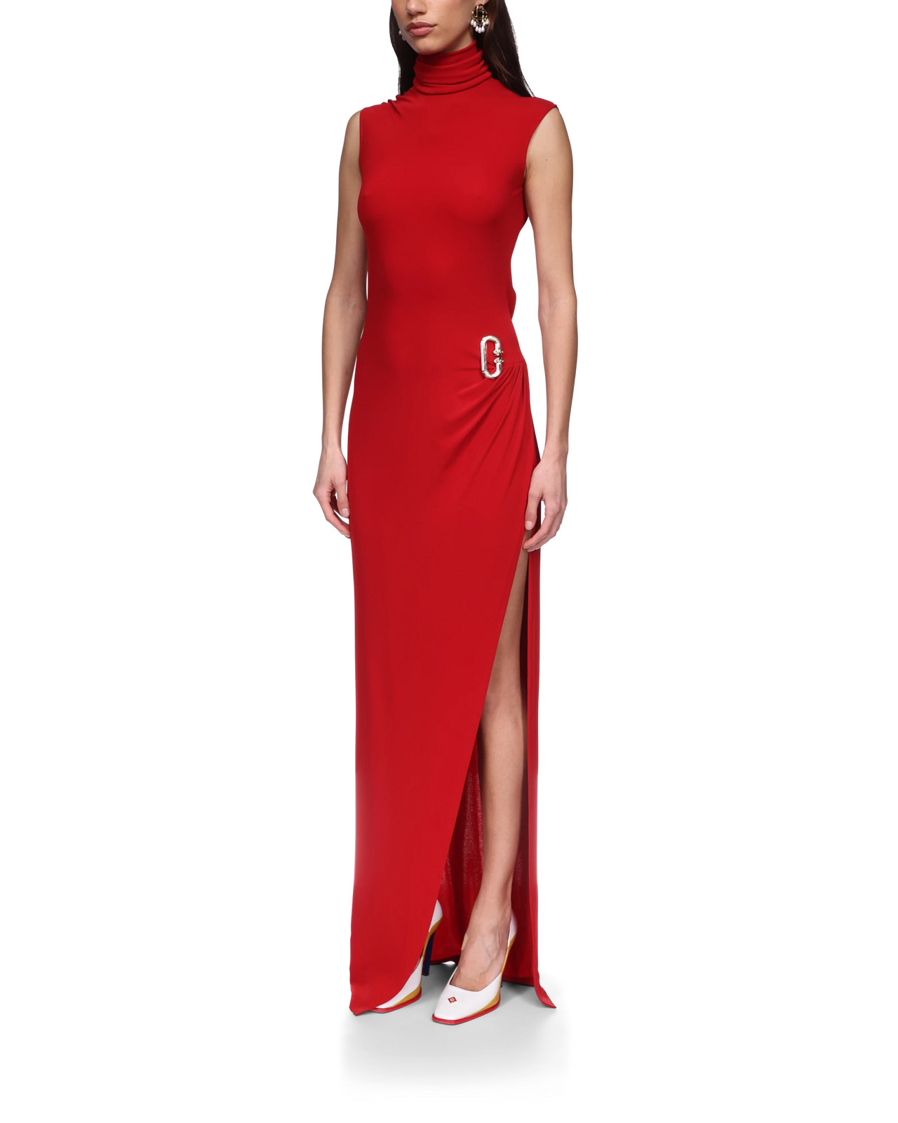 Sleeveless Side Split Column Dress - 3