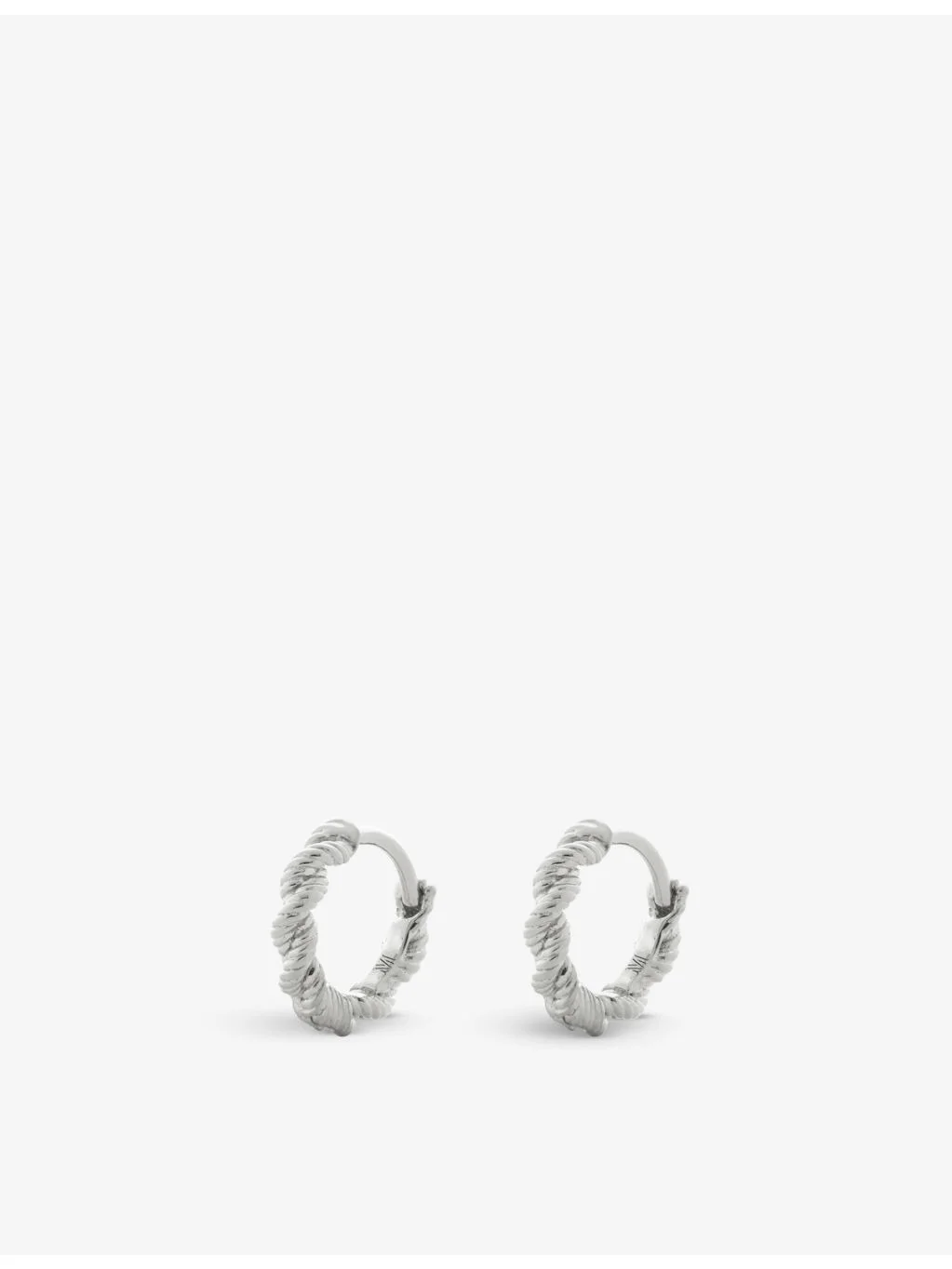 Corda sterling silver single huggie earrings - 1