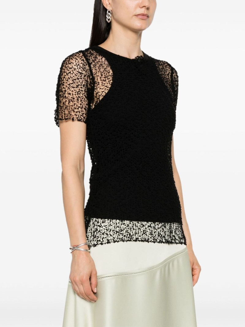 dot-embroidered semi-sheer top 3