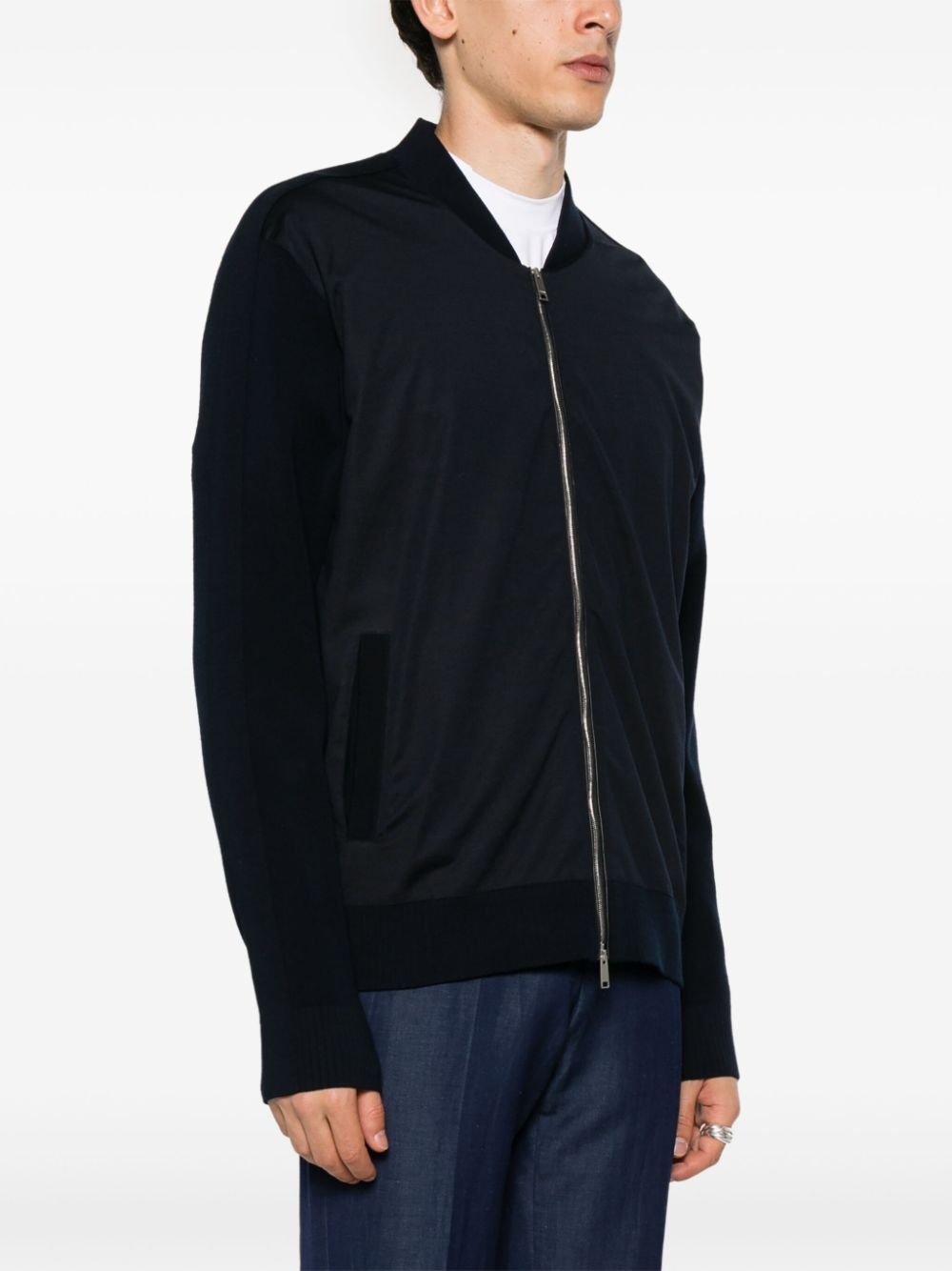 wool zip-up cardigan - 3