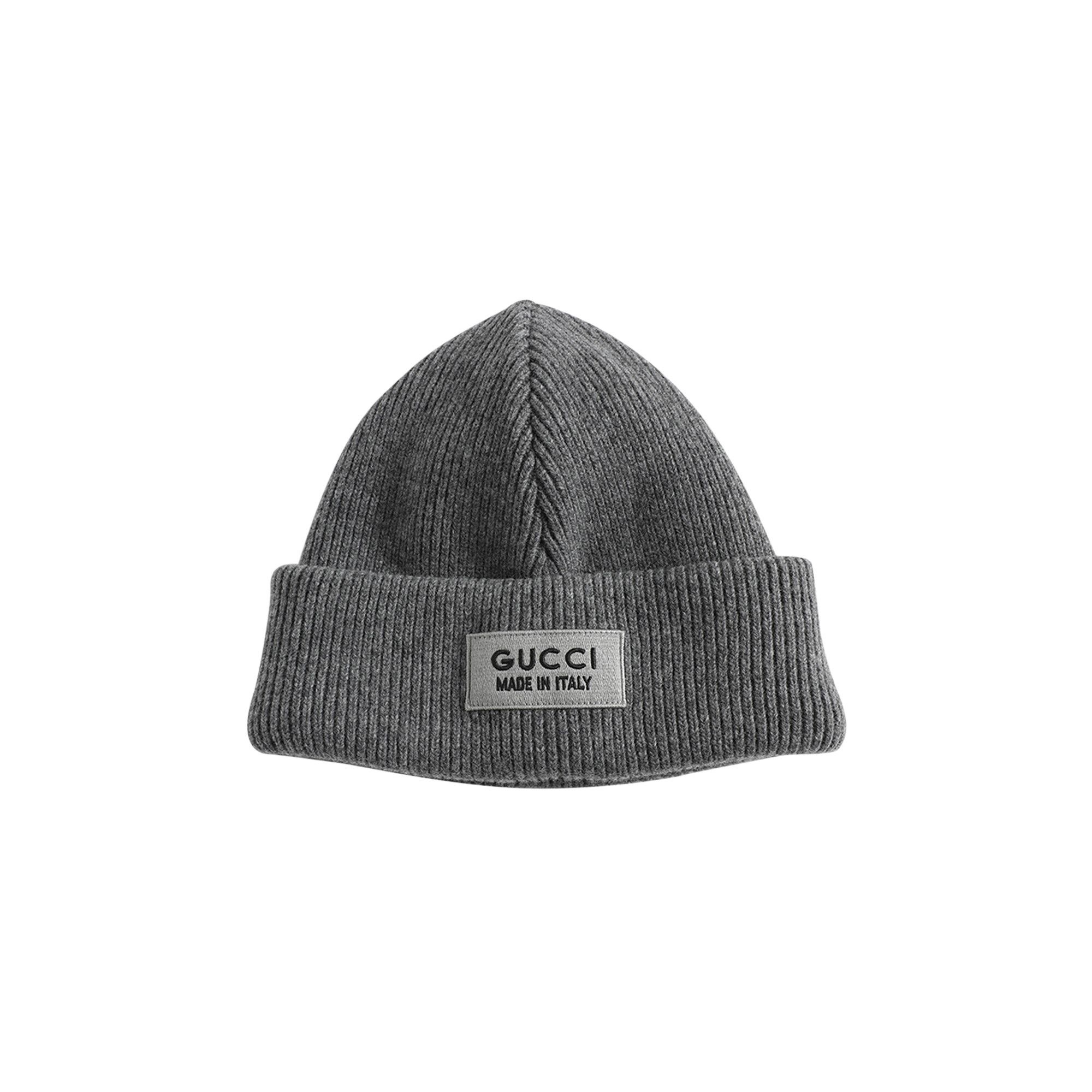 Gucci Patch Beanie 'Graphite' - 1