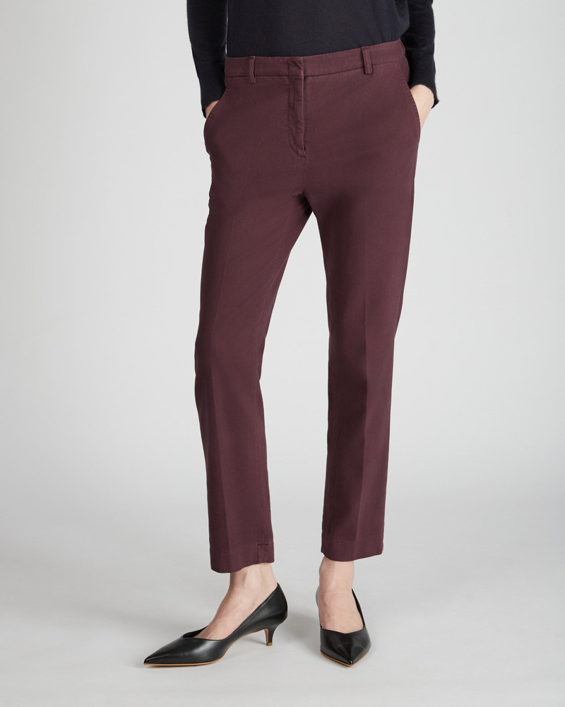 SLOWEAR Slim fit trousers in stretch cotton drill outlook