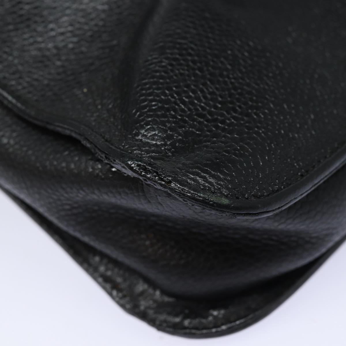 CHANEL Hand Bag Caviar Skin Black CC - 15