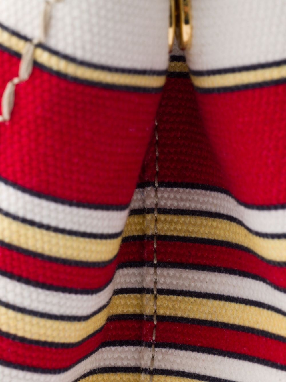 striped canvas mini bag - 7