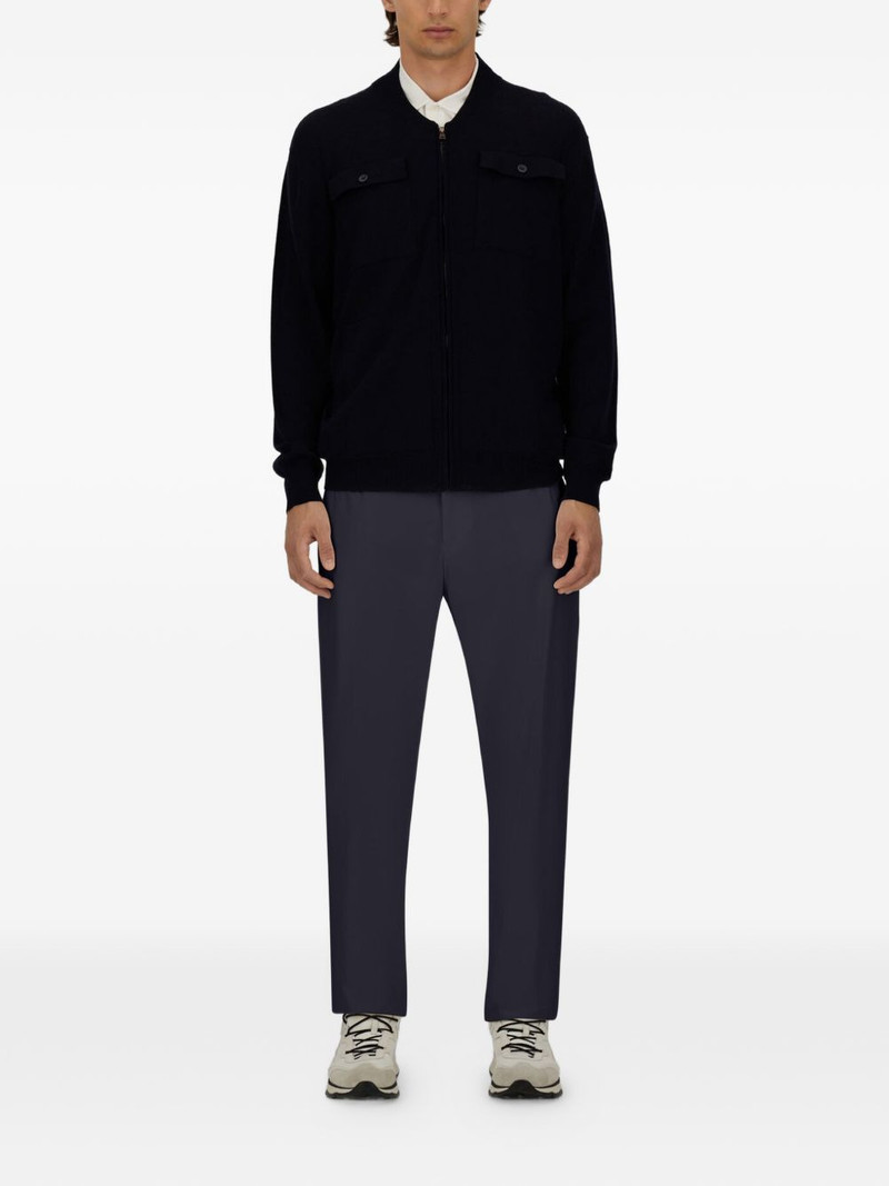 Herno drawstring-fastening wrinkled trousers outlook
