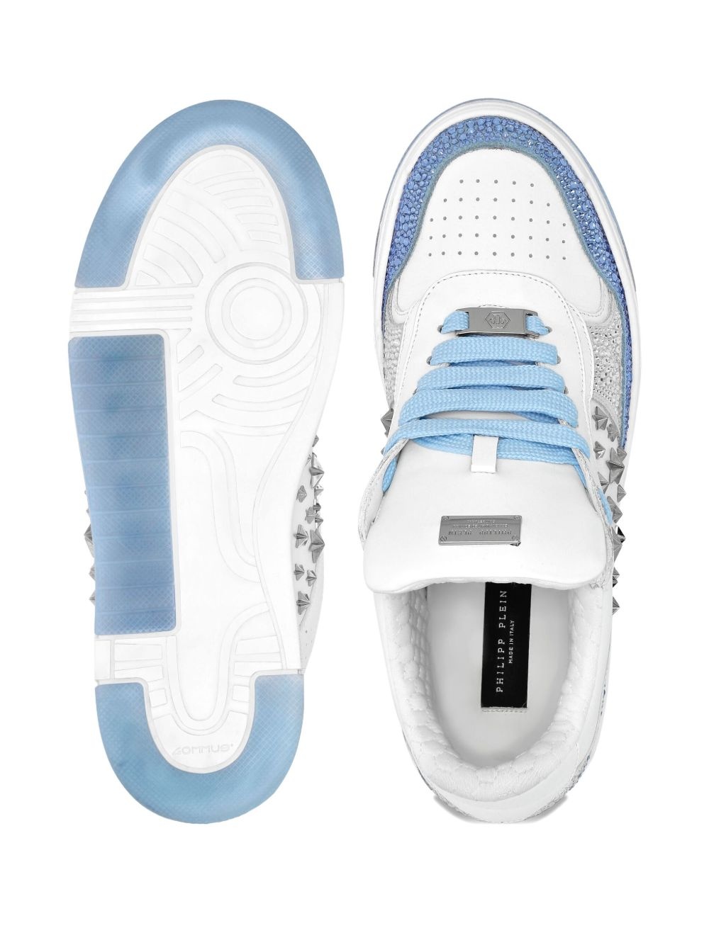 studded leather sneakers - 3