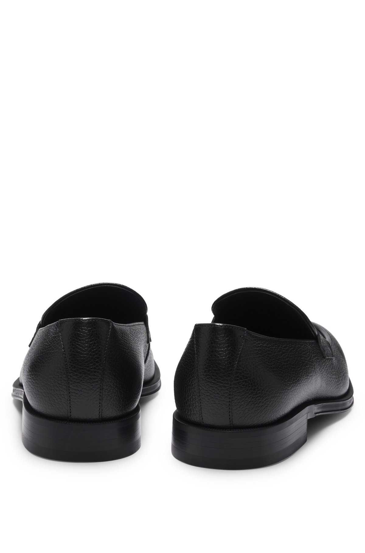 APRON-TOE SLIP-ON LOAFERS IN GRAINED LEATHER - 5