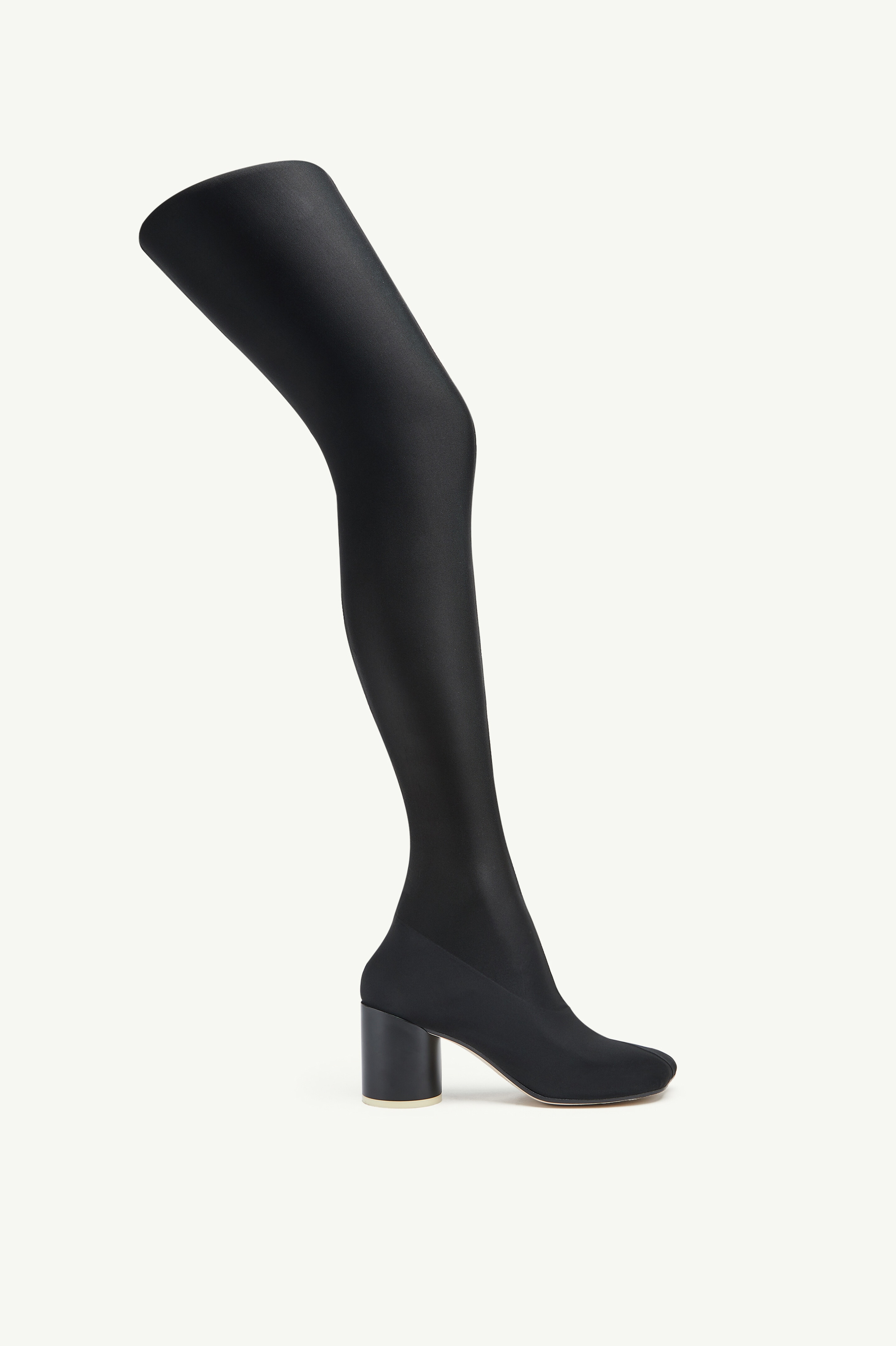 BALENCIAGA Anatomic stretch-knit thigh boots  Thigh boot, Thigh high sock  boots, Thigh high sock