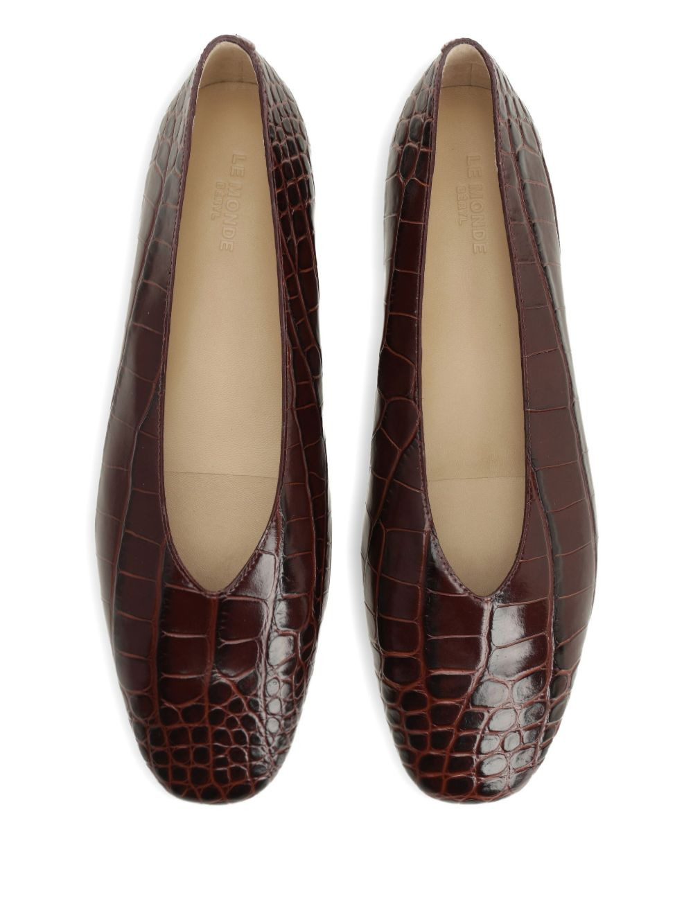 Regency crocodile-effect pointed slippers - 4