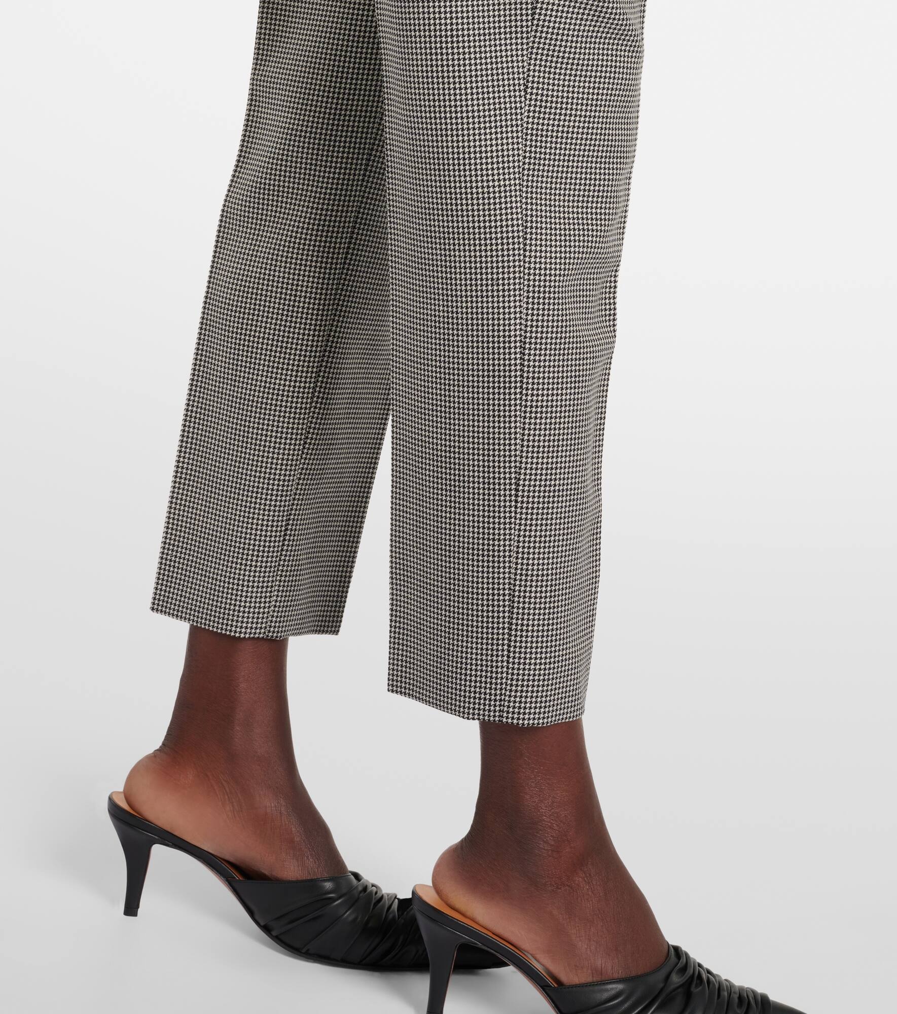 High-rise wool straight pants - 5