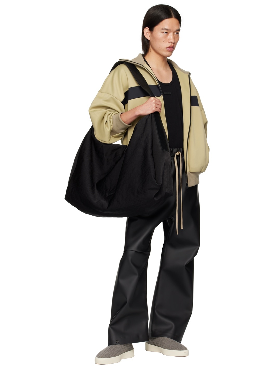 Beige Stripe Track Jacket - 5