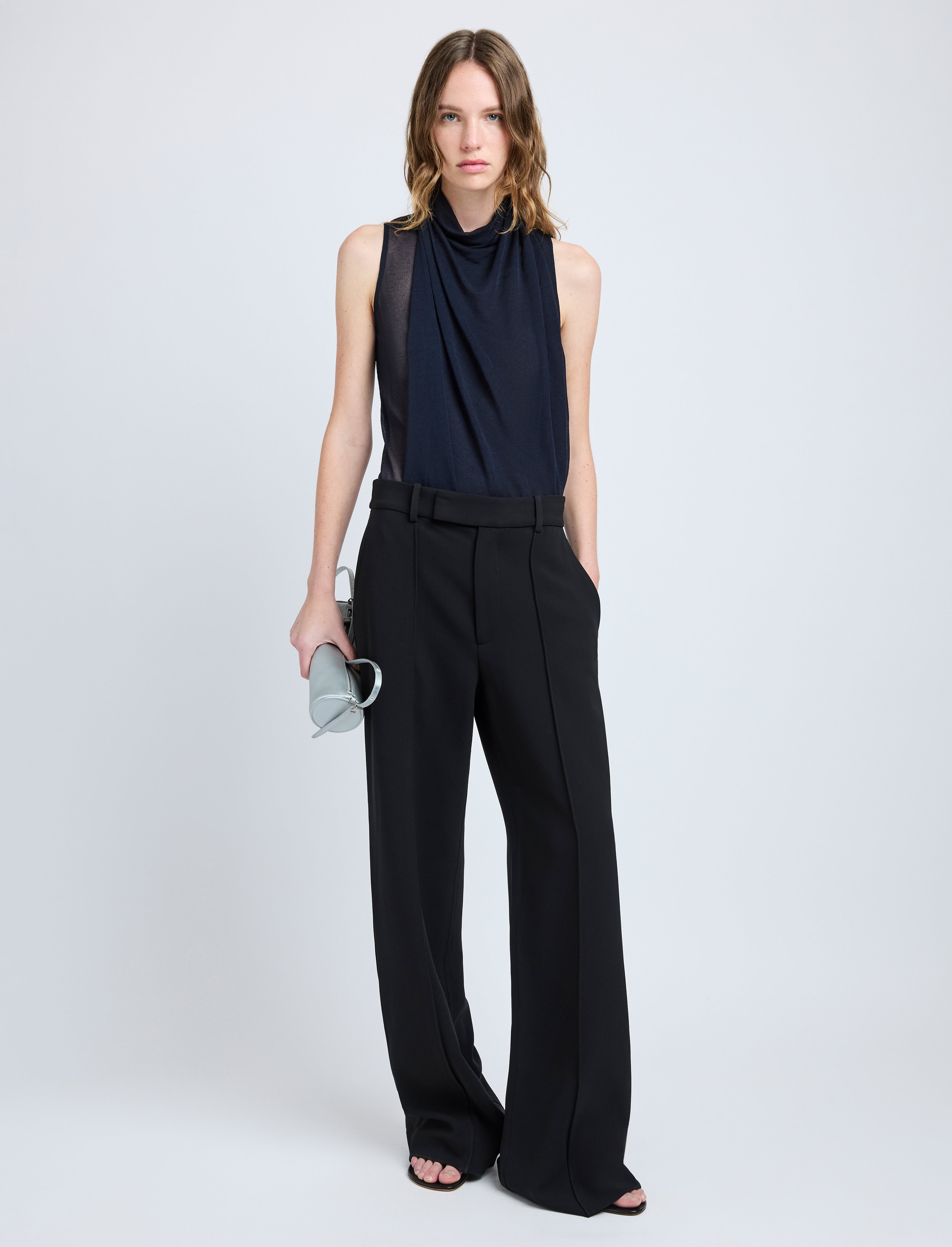 Weyes Pant in Matte Viscose Crepe - 2