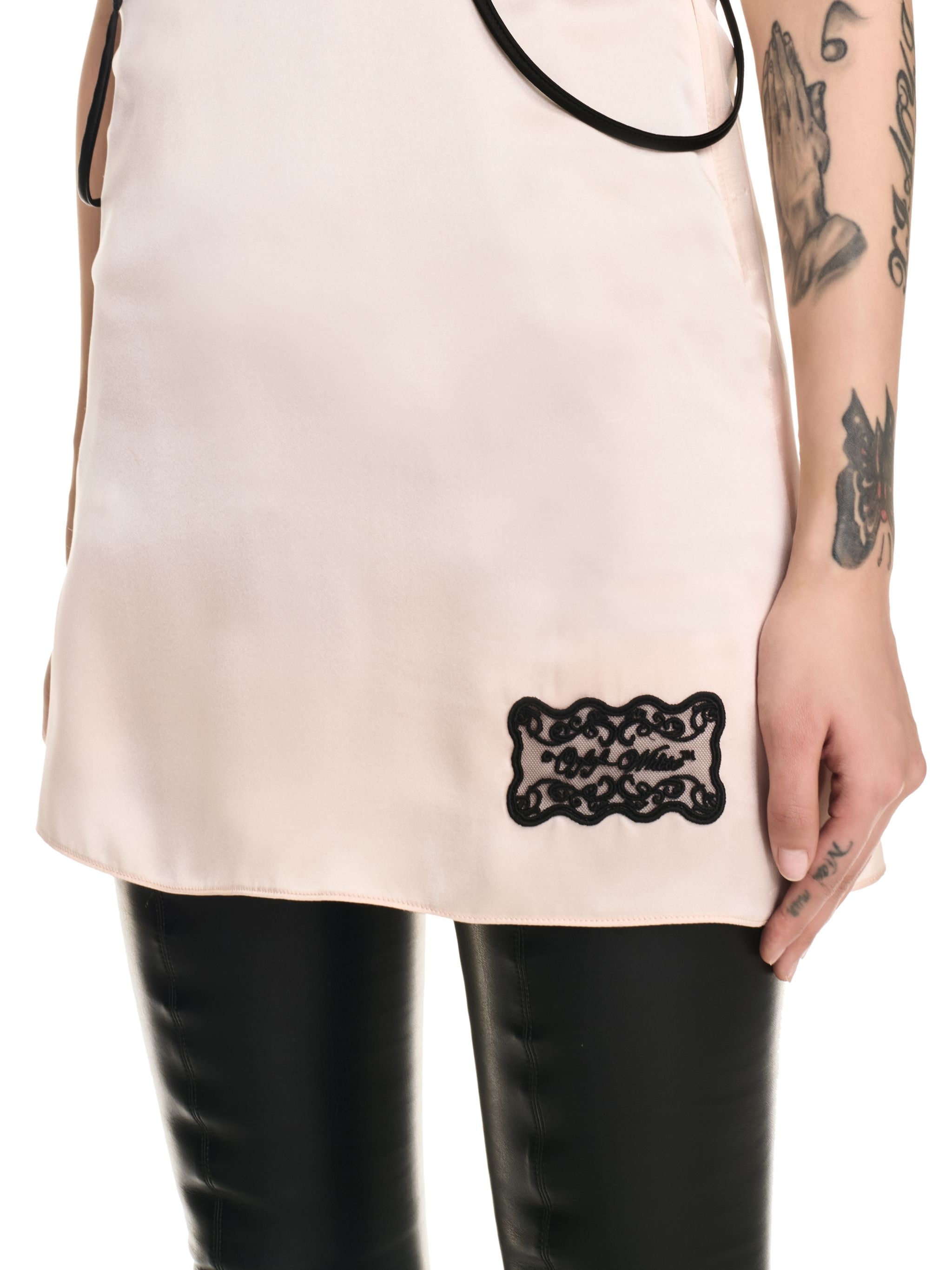 Silk Lace Lingerie Slip Dress - 5