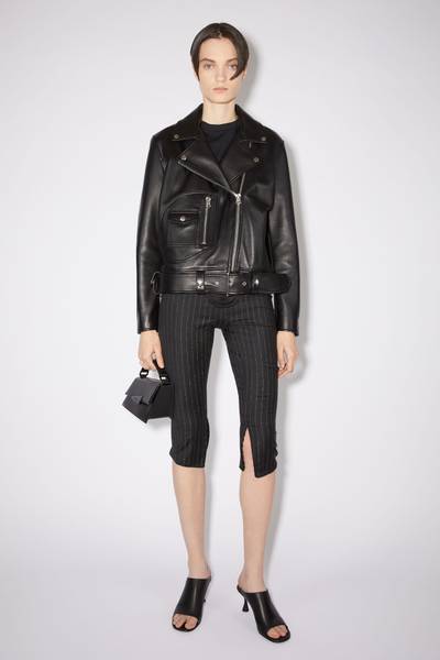 Acne Studios Leather biker jacket - Black outlook