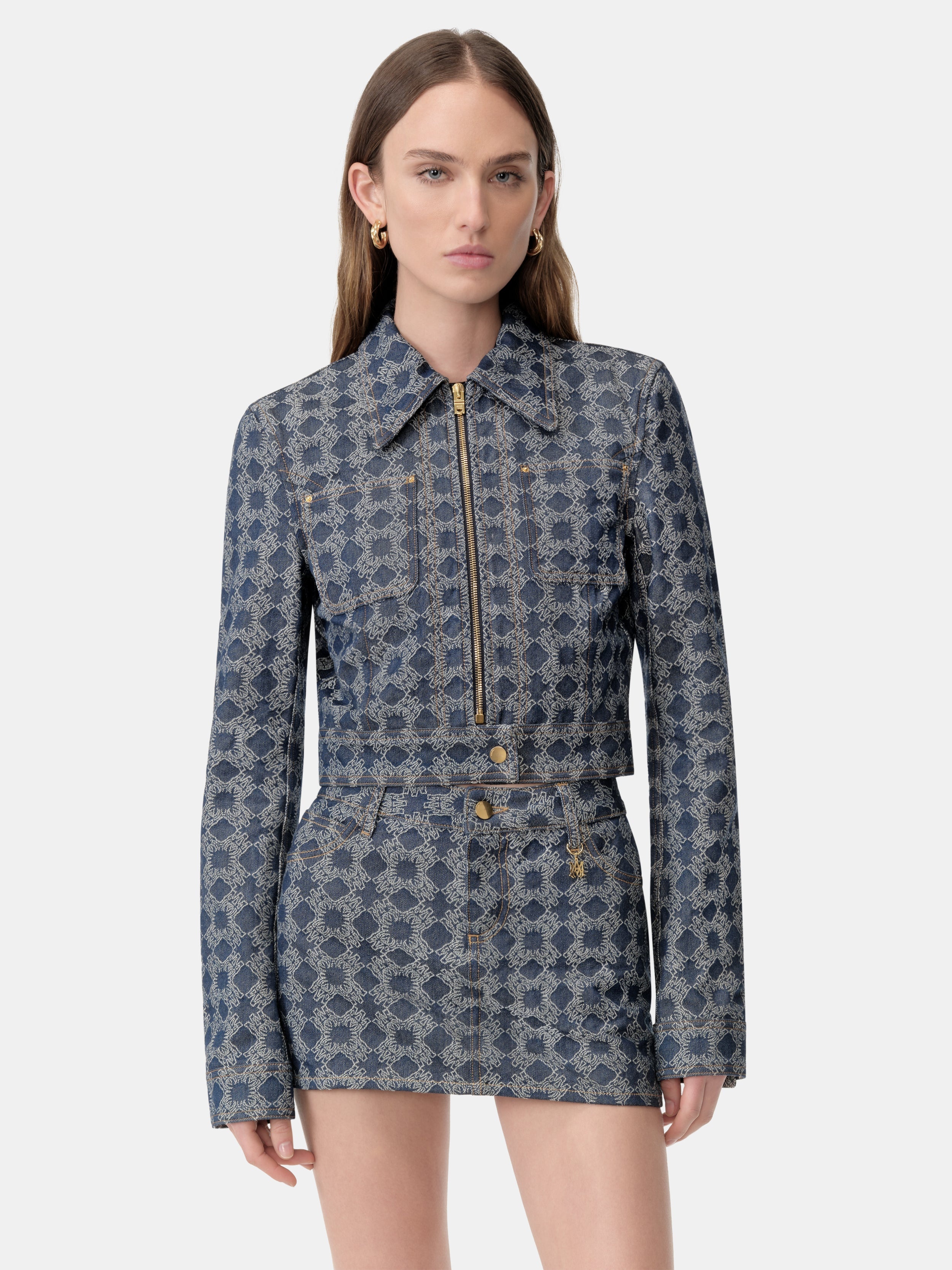 WOMEN'S MA QUAD CROPPED DENIM JACKET - 5