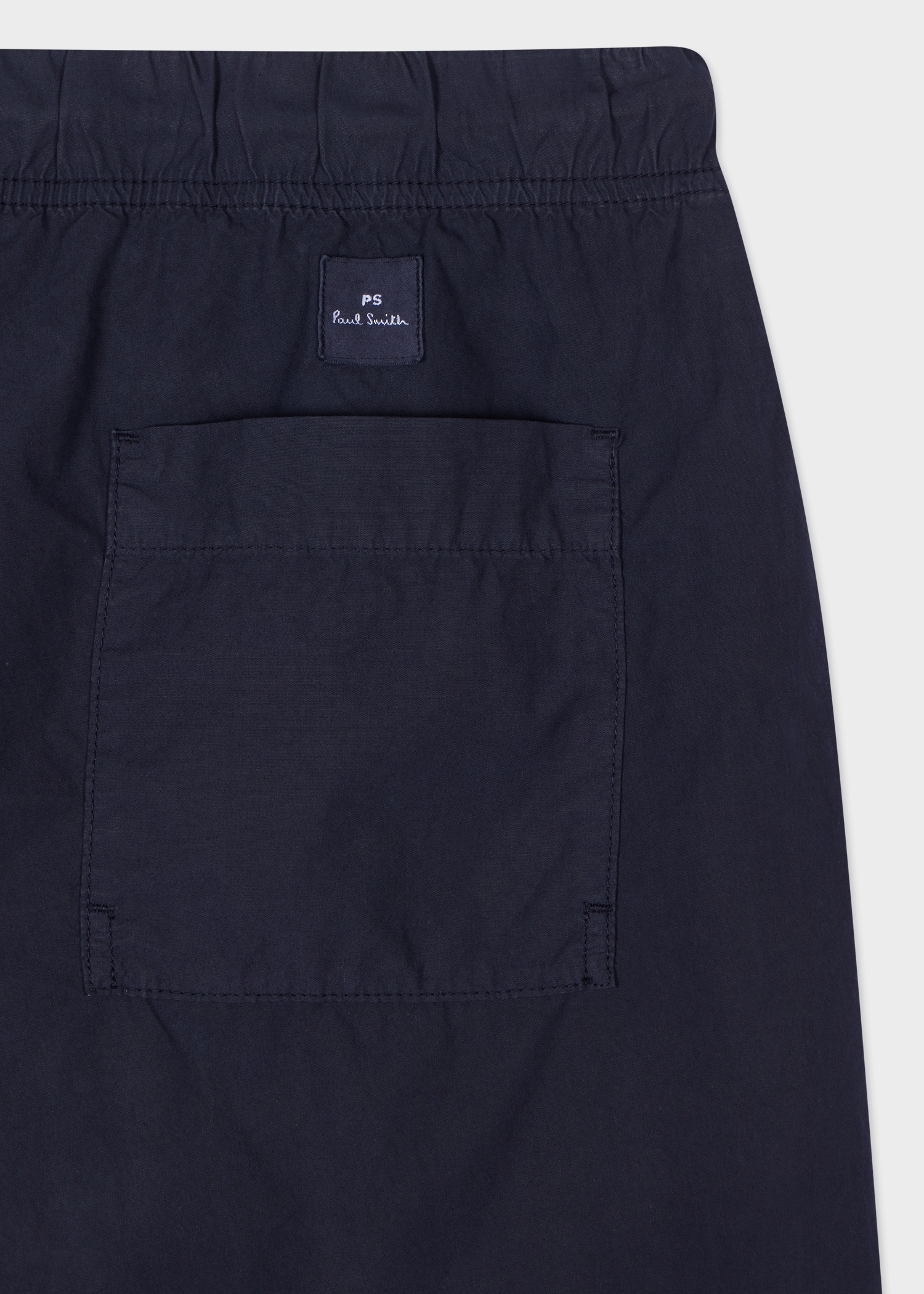Navy Cotton Drawstring-Waist Shorts - 2