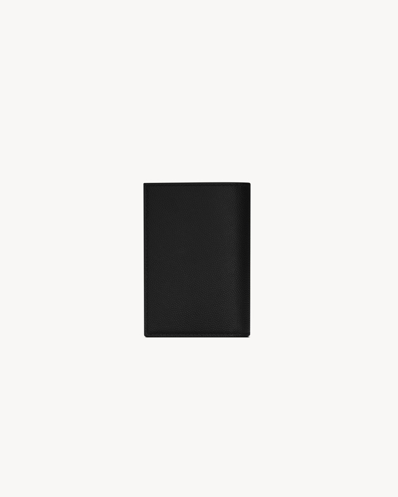 SAINT LAURENT CASSANDRE CREDIT CARD WALLET IN GRAIN DE POUDRE LEATHER outlook