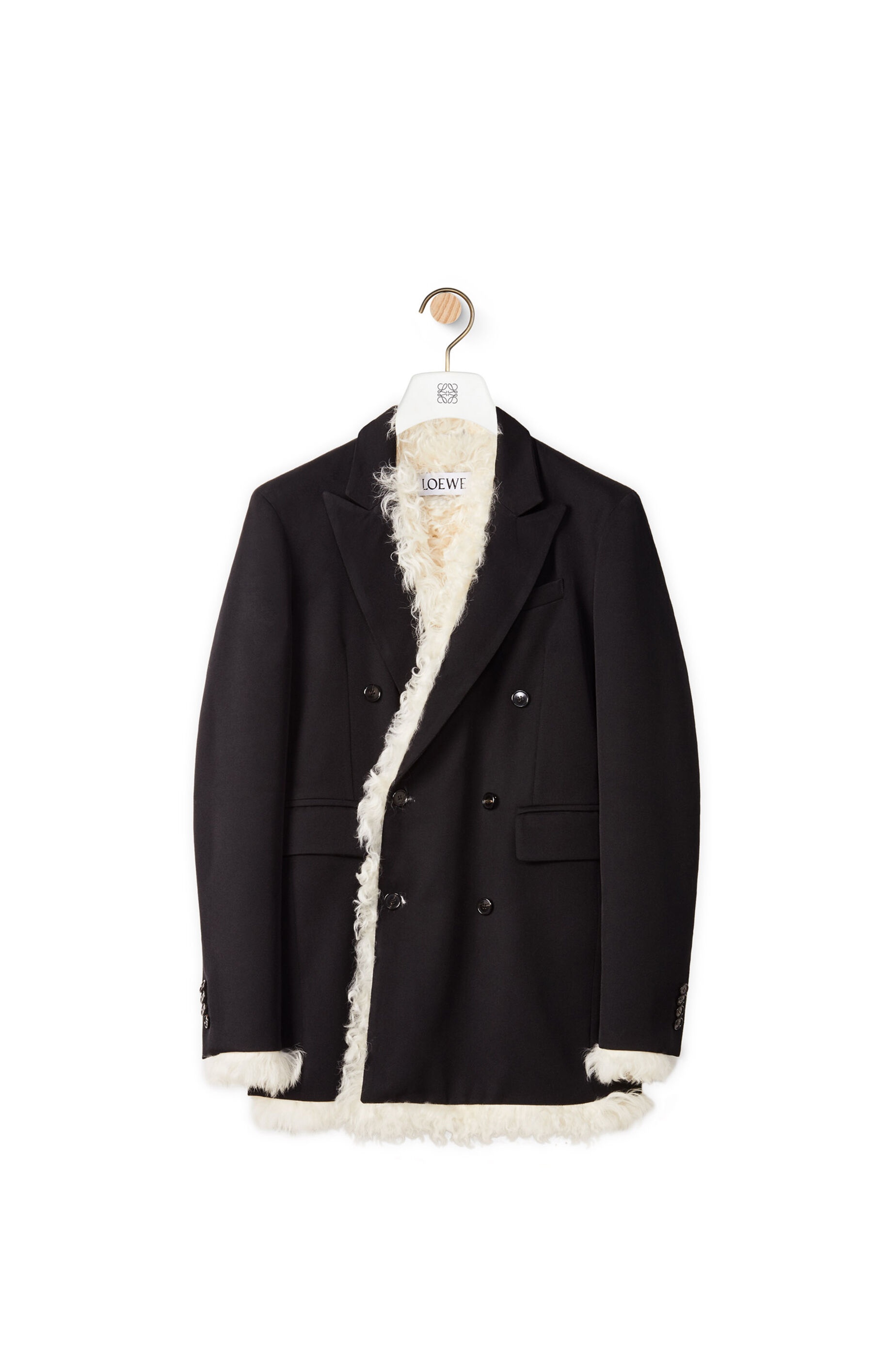 Jacket in wool and shearling - 1