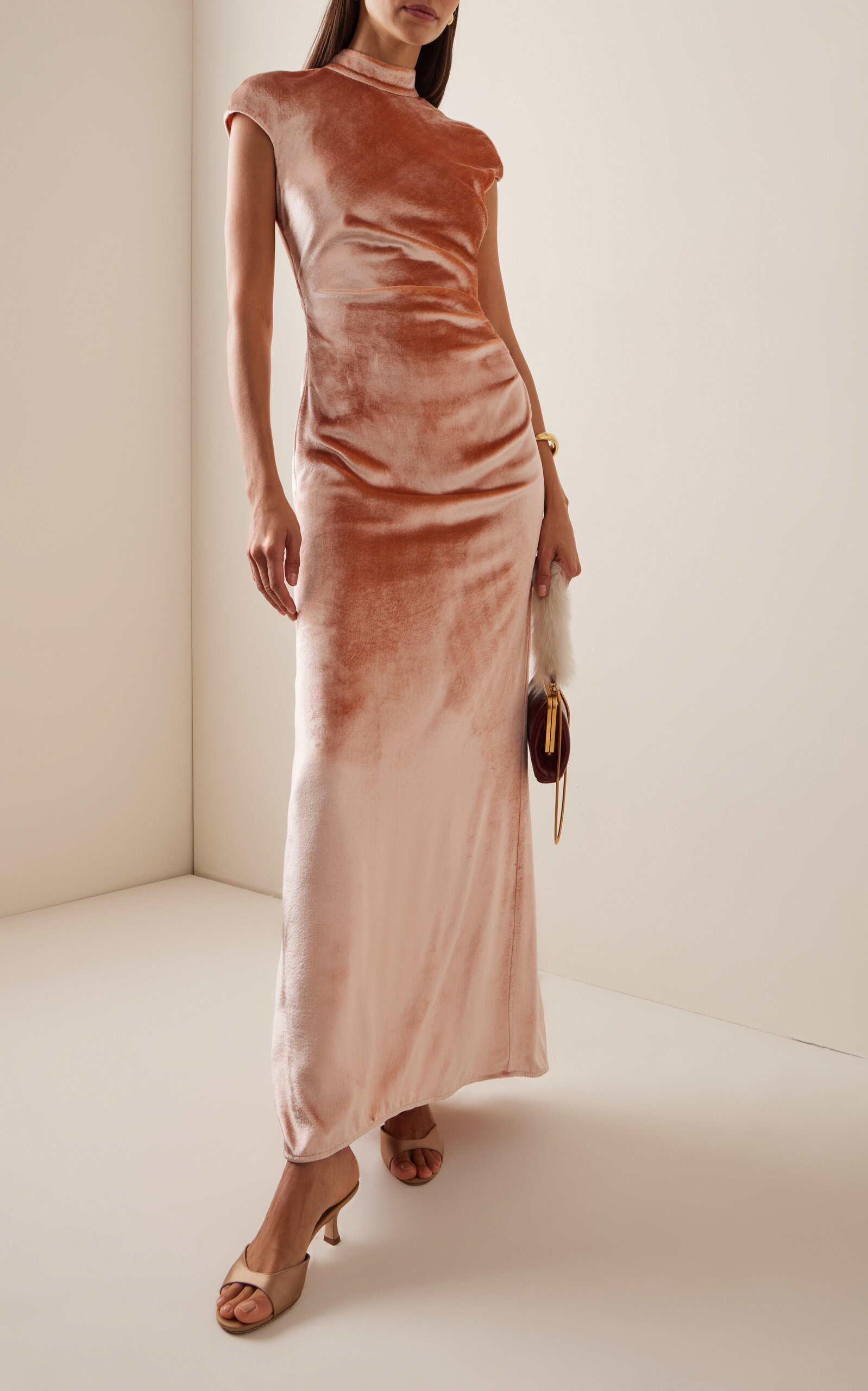 Brigitte Satin Mules gold - 2
