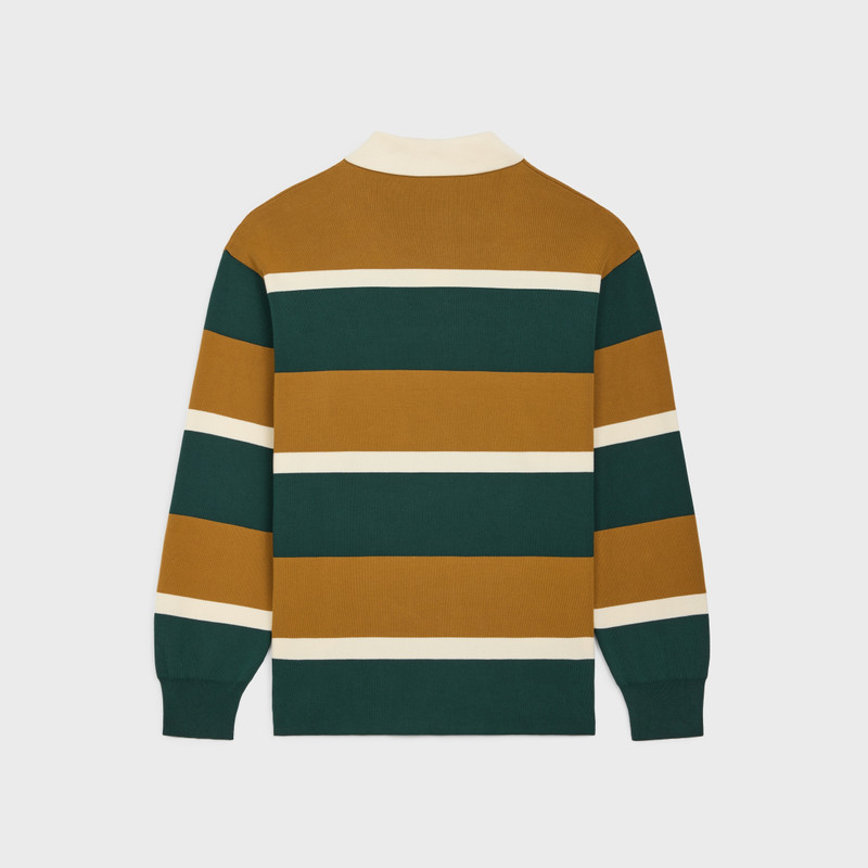 CELINE blason rugby polo shirt in striped cotton outlook