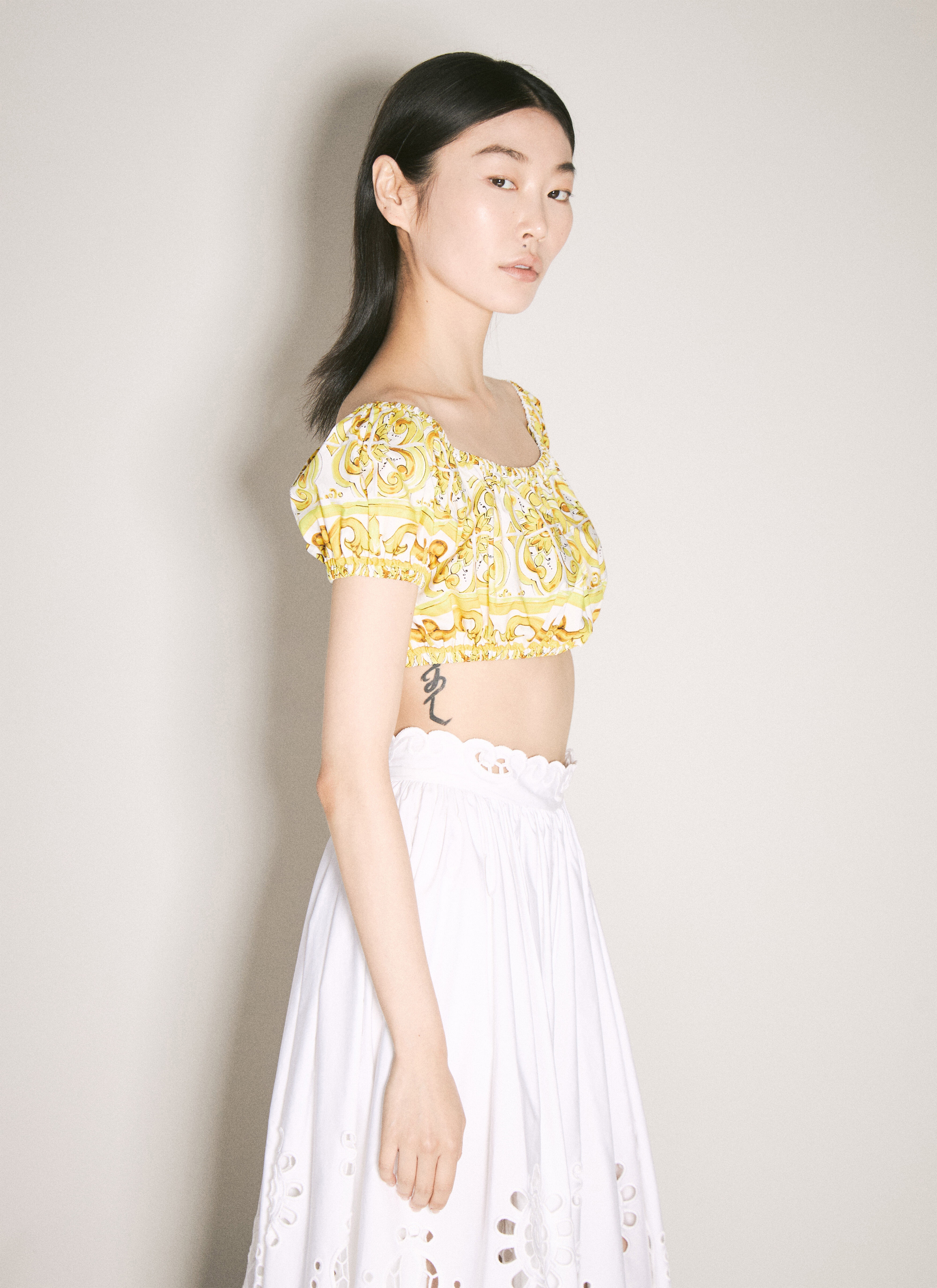 Majolica Print Crop Top - 3