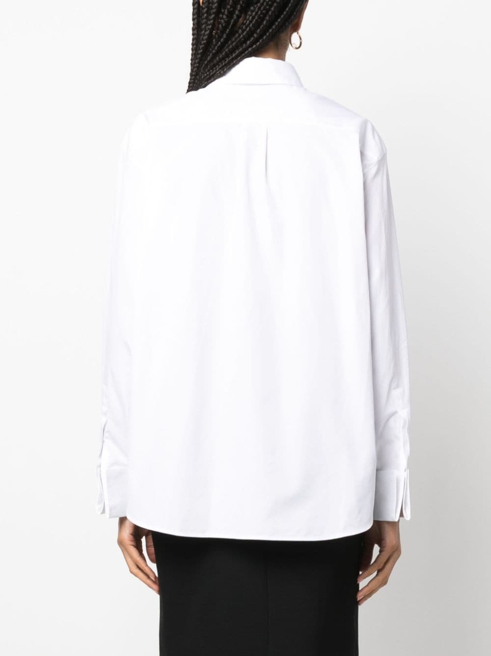 long-sleeve cotton poplin shirt - 4