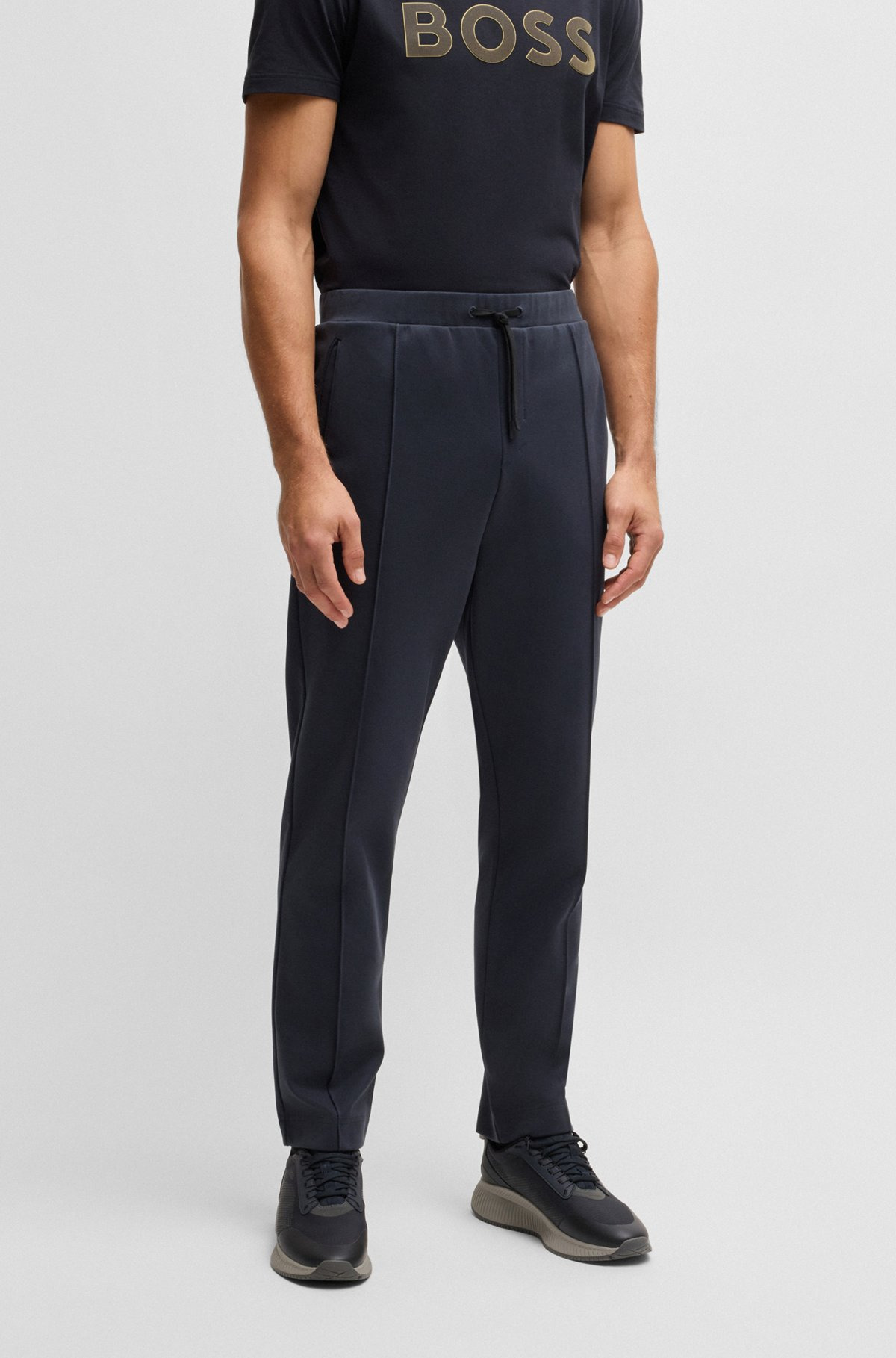 COTTON TRACKSUIT BOTTOMS WITH DOUBLE B MONOGRAM - 2