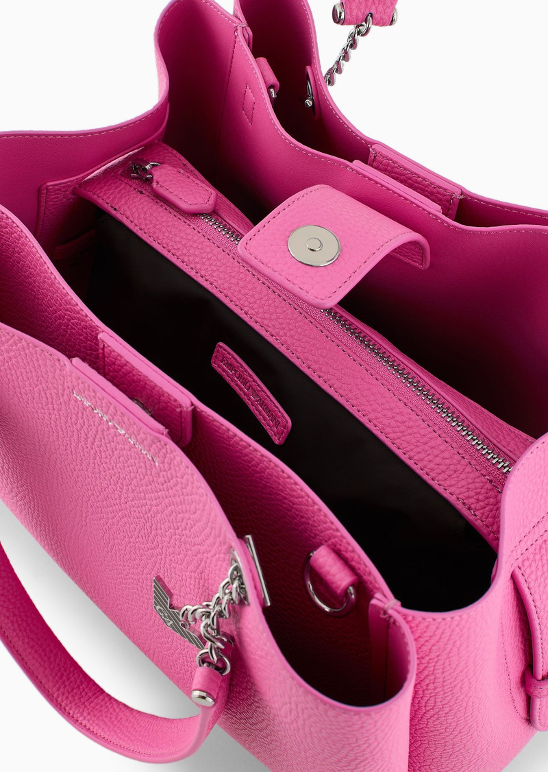 Palmellato leather-effect shopper bag with eagle charm 4