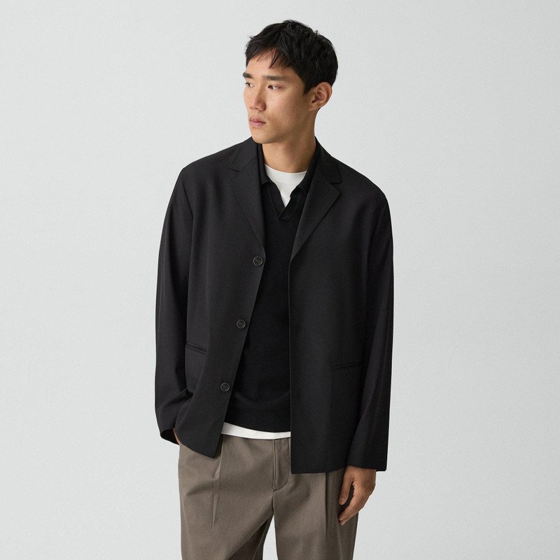 Three-Button Blazer in Stretch Wool 2