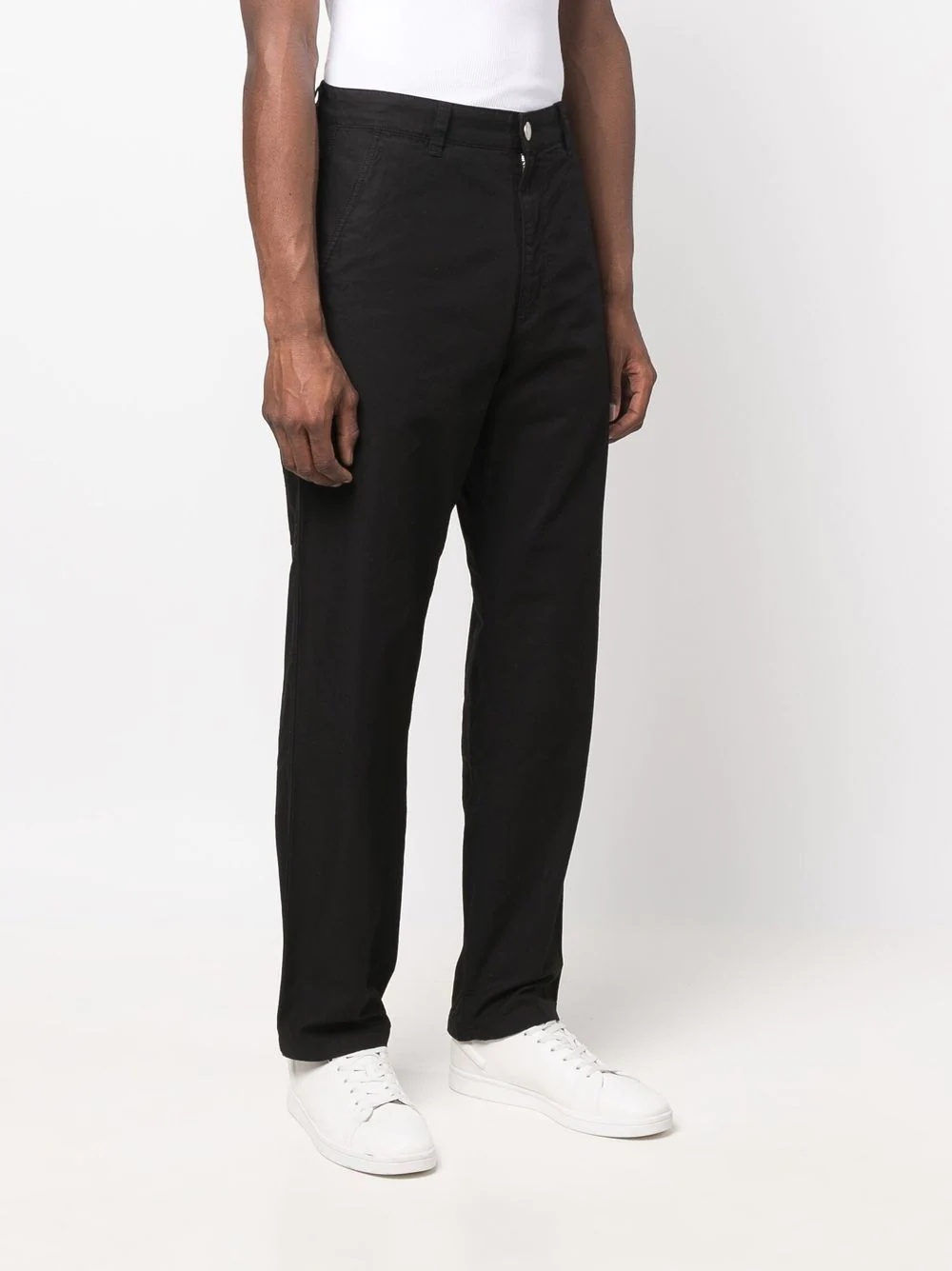 contrast-stitch worker trousers - 3