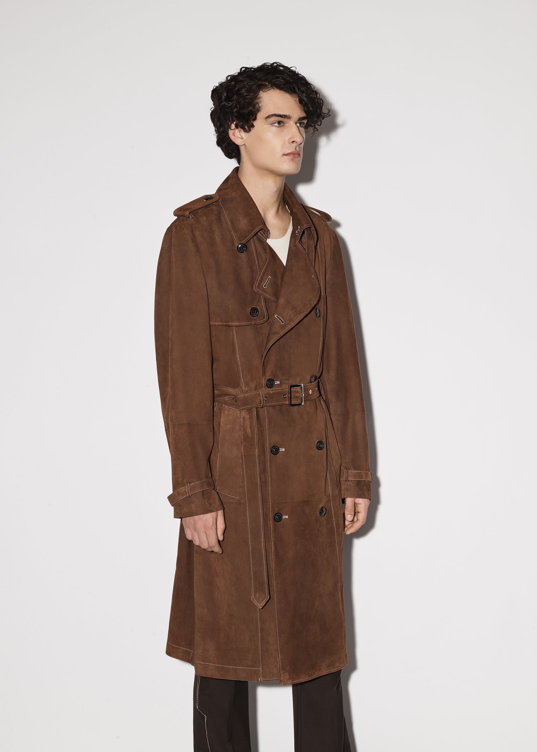 AMIRI SUEDE TRENCH COAT - 3