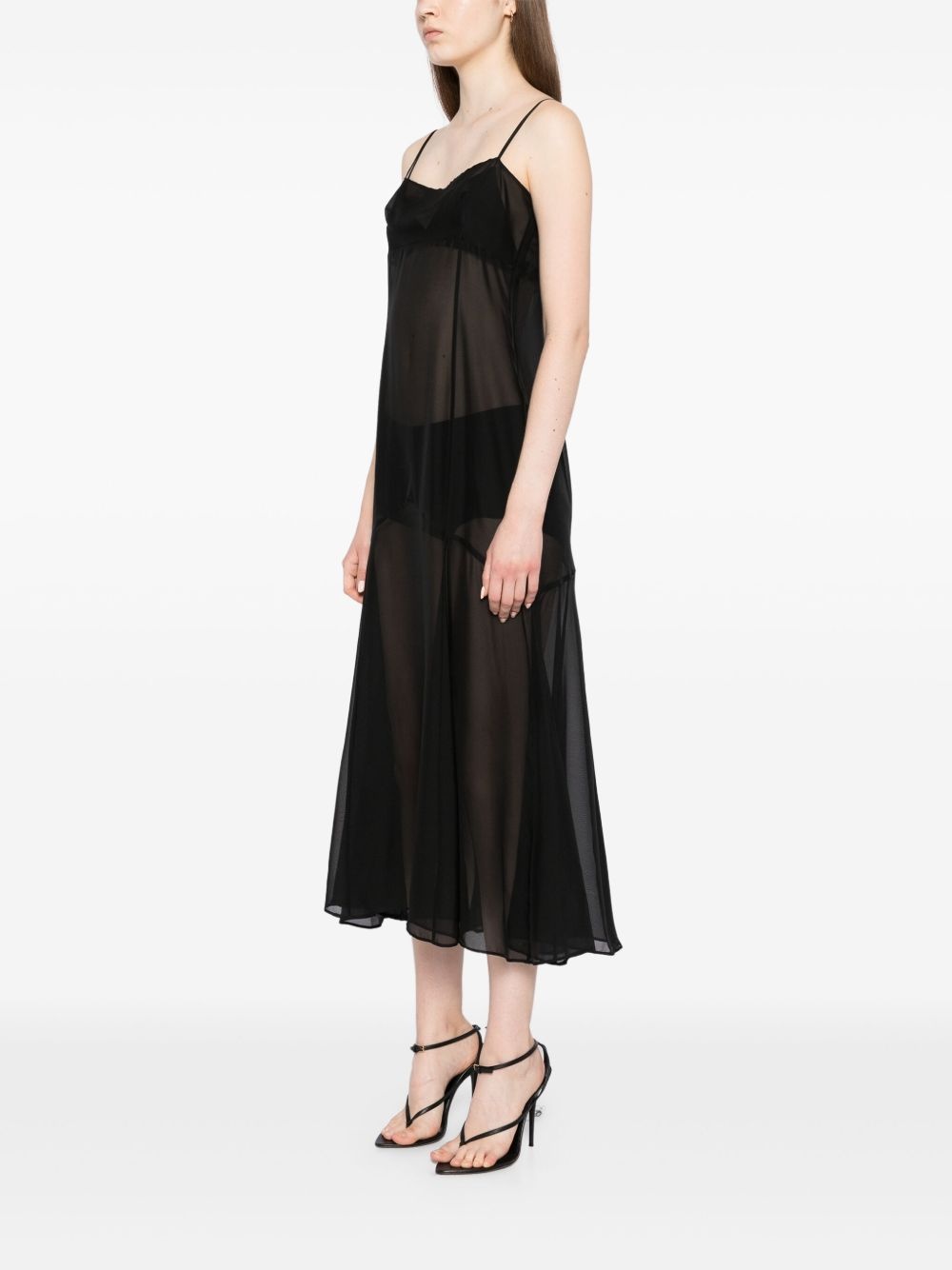 chiffon midi dress - 3