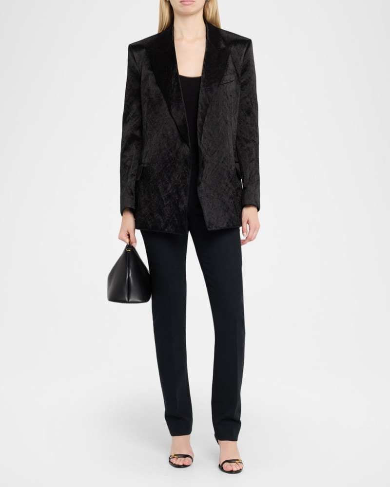 FFORME Winslow Double-Breasted Crinkle Metallic Cotton Jacket outlook