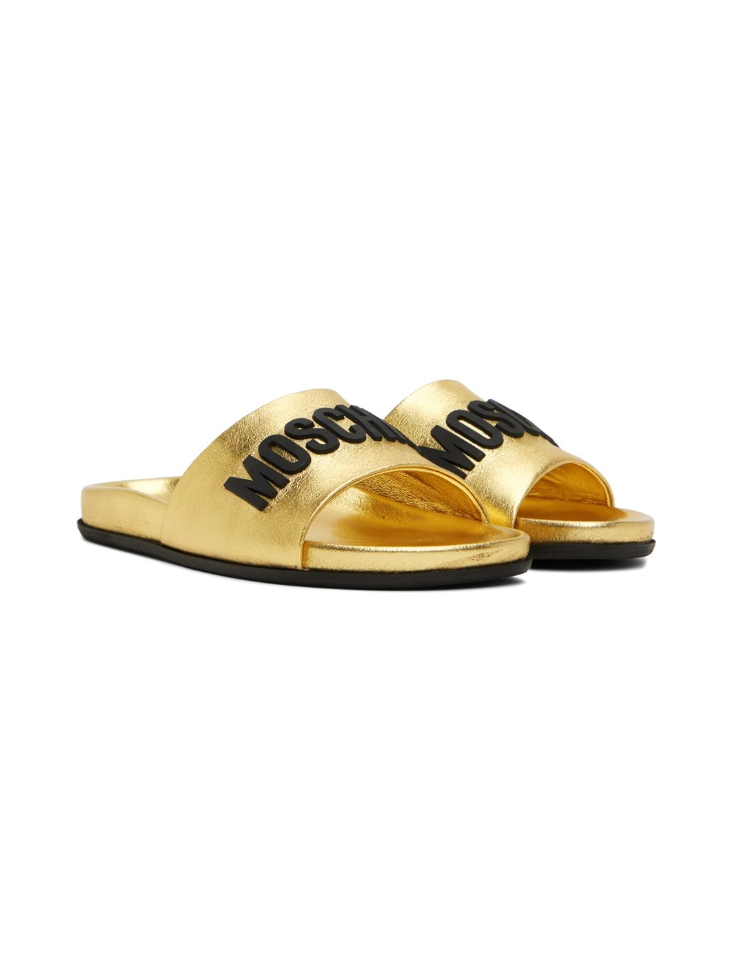 Gold Rubber Logo Slides - 4