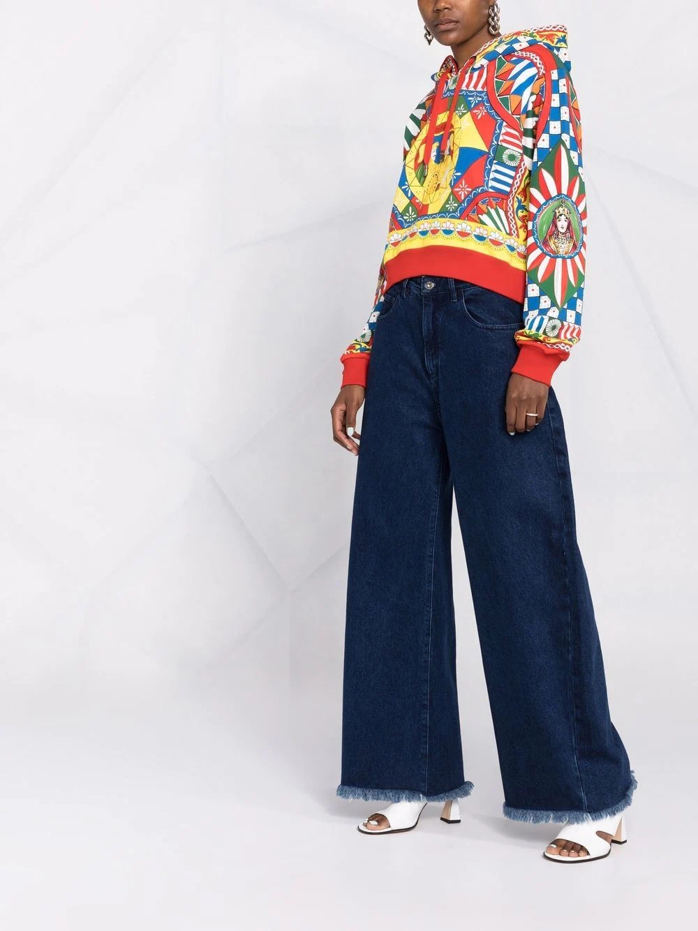 Carretto-print hoodie - 4