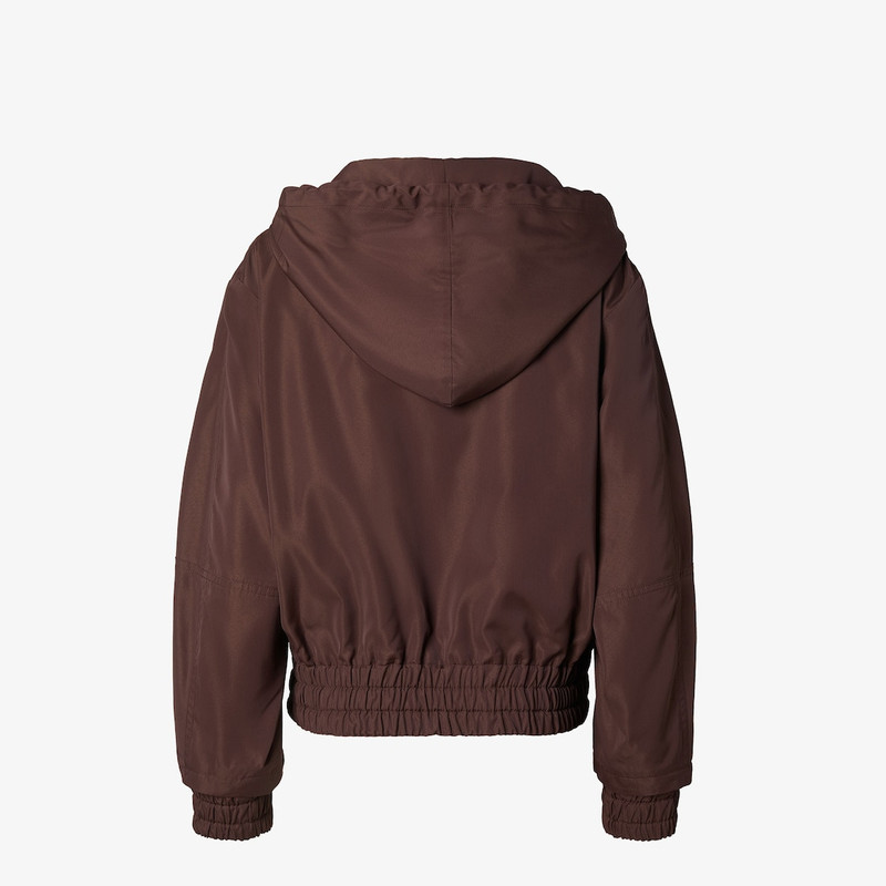 Blouson Brown technical viscose bomber jacket 2