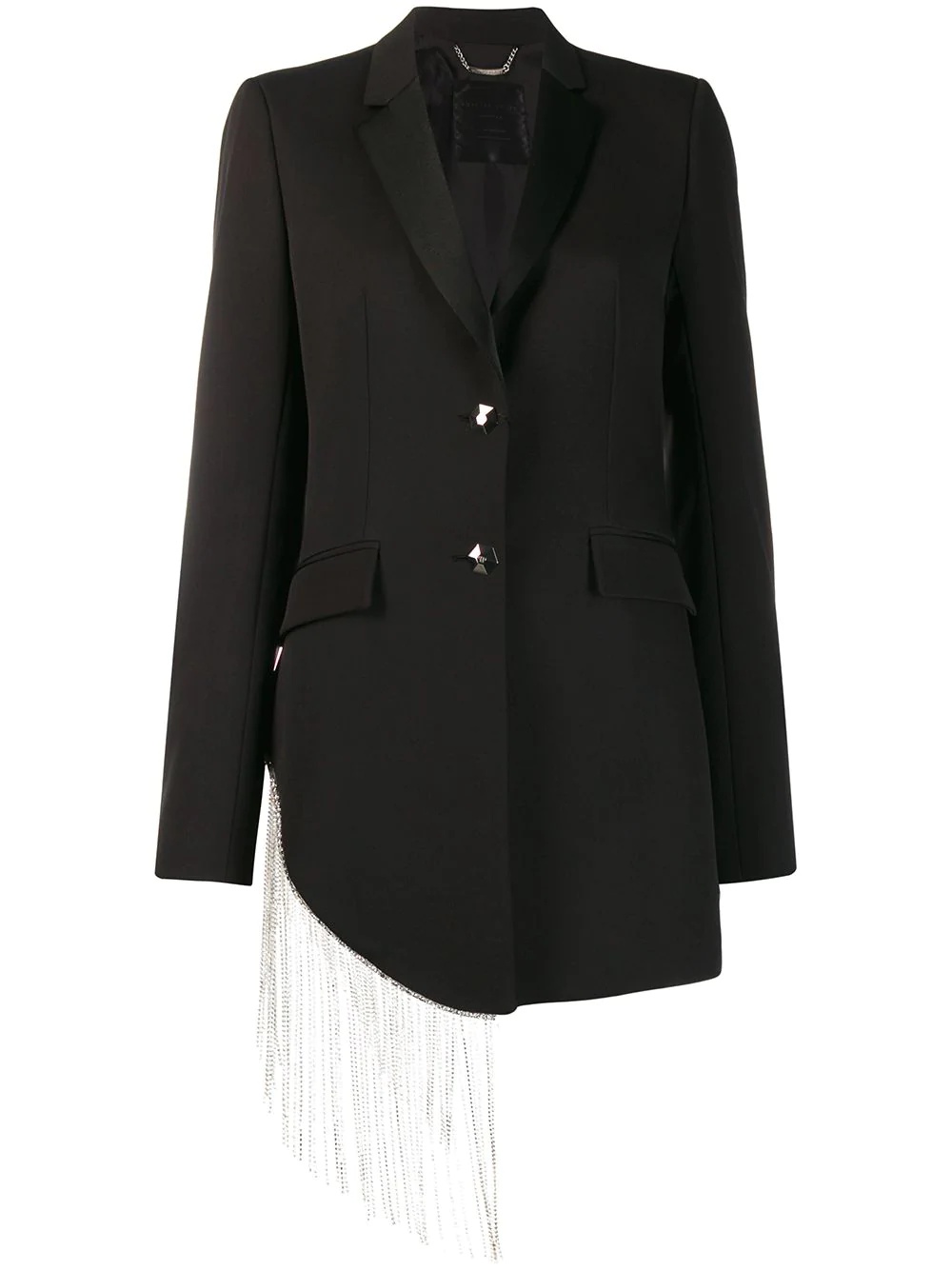 crystal fringe blazer - 1